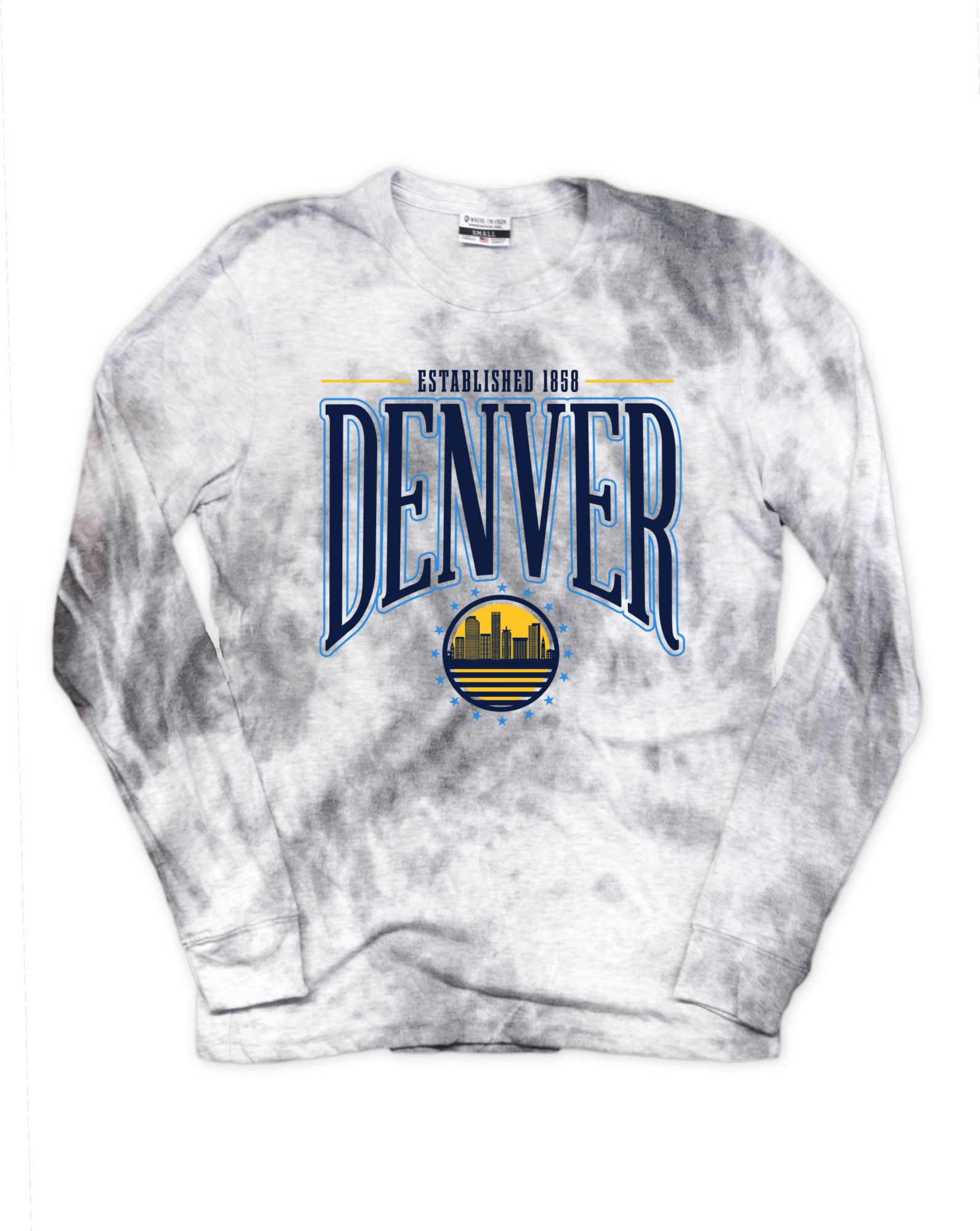 Where I'm From Adult Denver Circle Tie Dye Long Sleeve T-Shirt