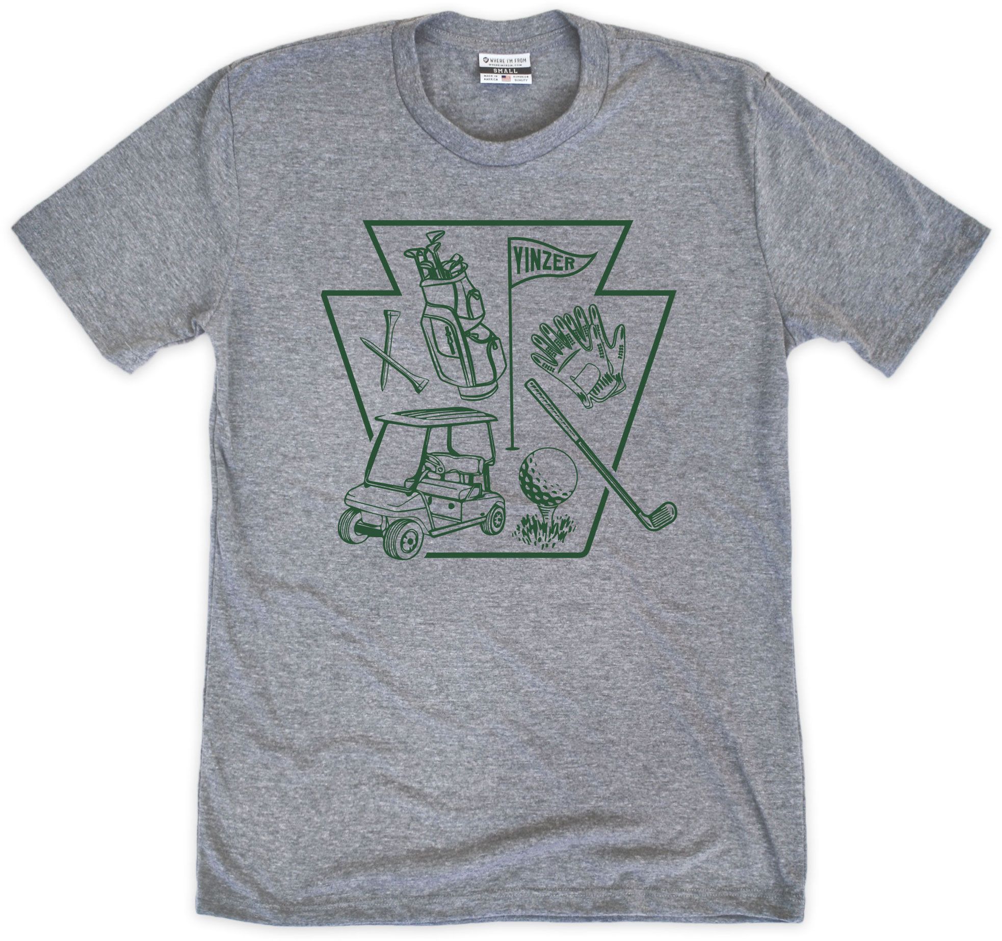 Where I'm From Adult Pittsburgh Golf T-Shirt