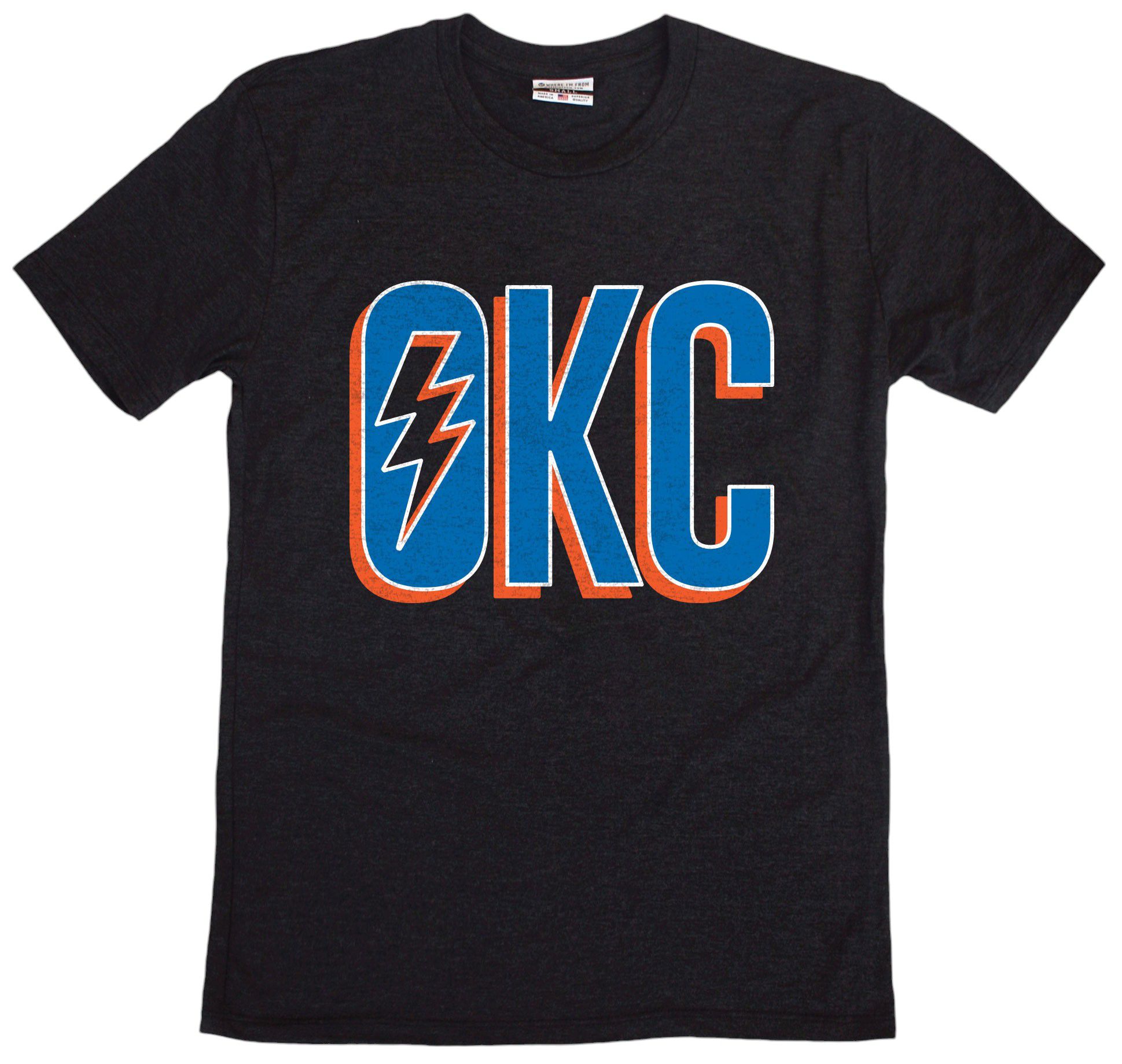 Where I'm From Adult Oklahoma Lightning T-Shirt