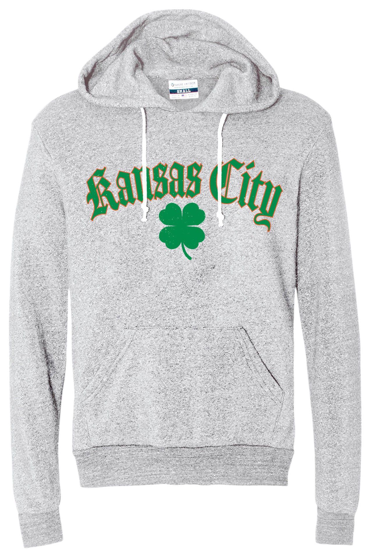 Where I'm From Unisex Kansas City St. Patrick's Day 2025 White Script Pullover Hoodie