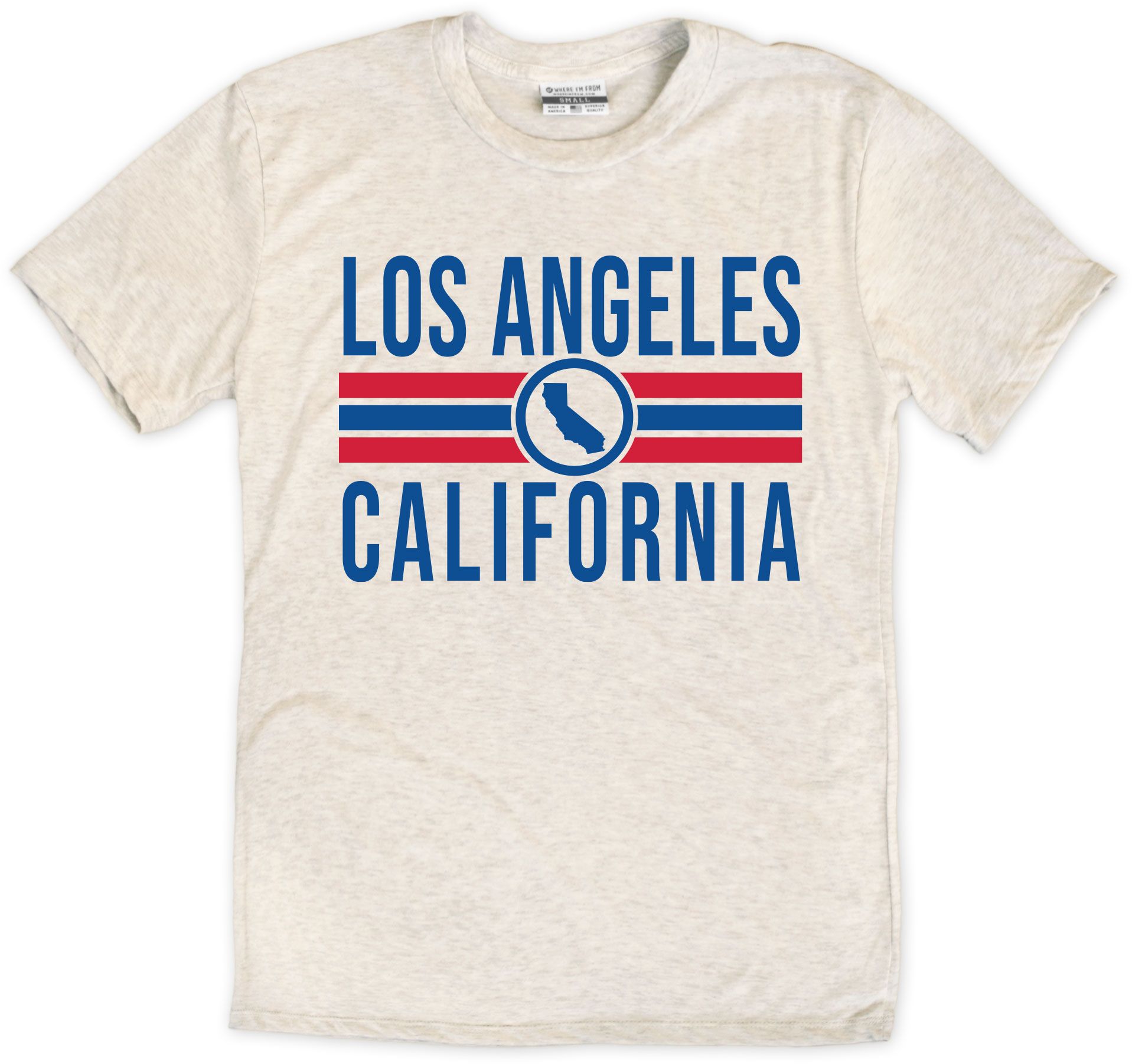 Where I'm From Adult Los Angeles City Cream T-Shirt