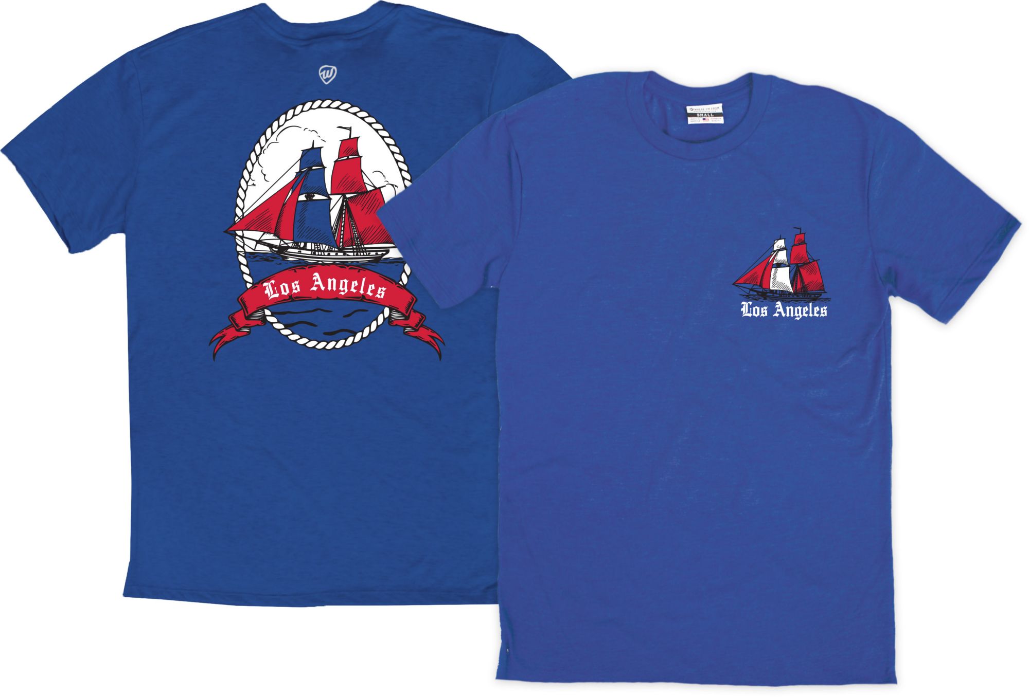 Where I'm From Adult Los Angeles Ship Blue T-Shirt