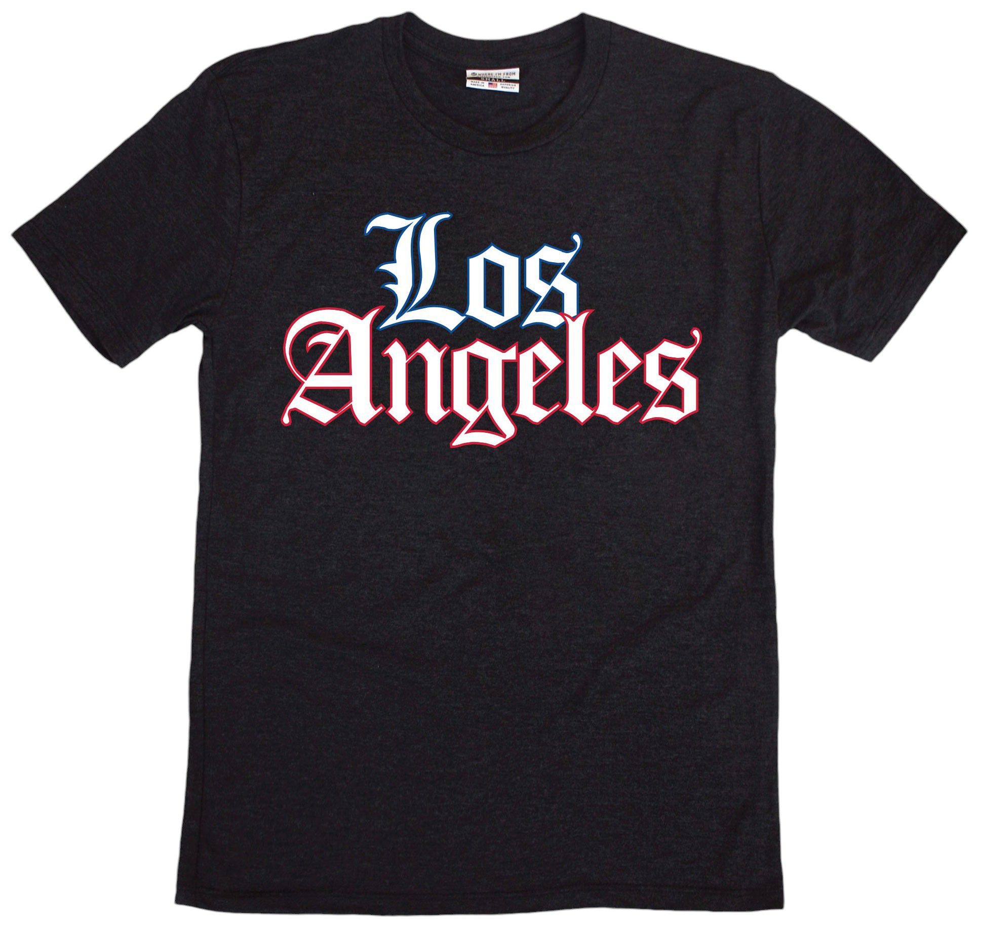 Where I'm From Adult Los Angeles Script T-Shirt