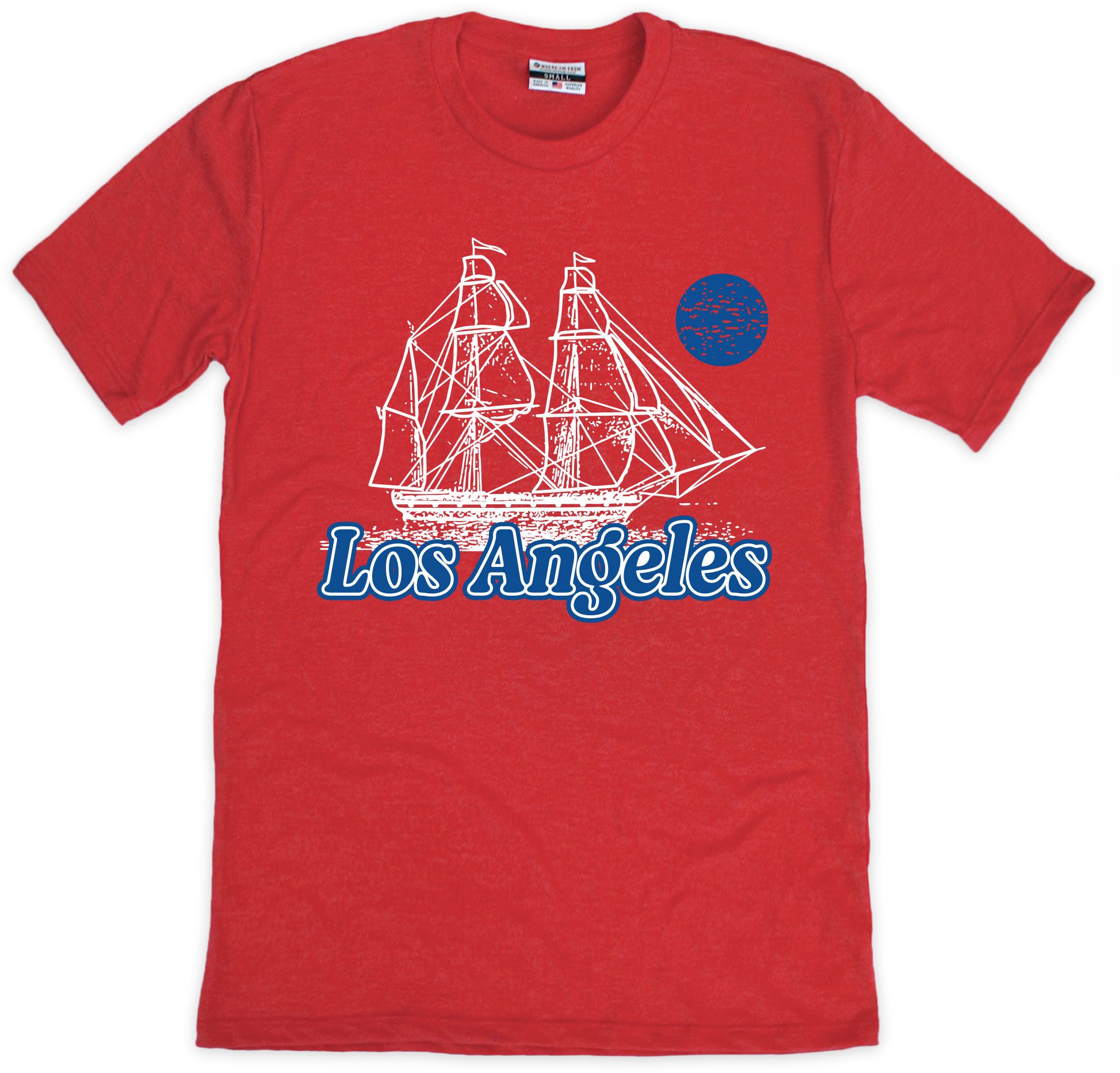 Where I'm From Adult Los Angeles Ship Red T-Shirt