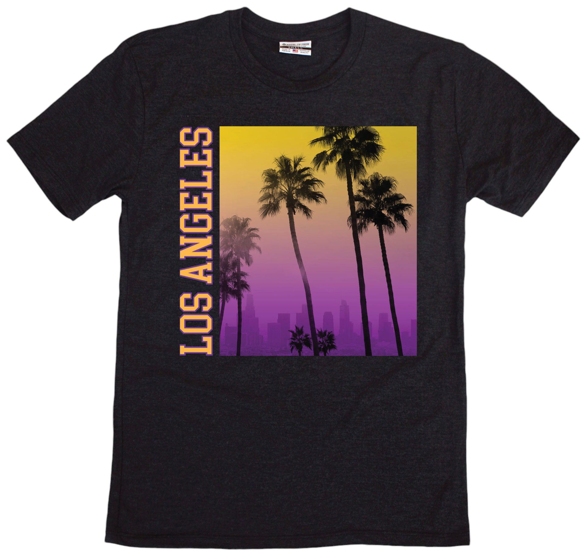 Where I'm From Adult Los Angeles Palm Trees T-Shirt
