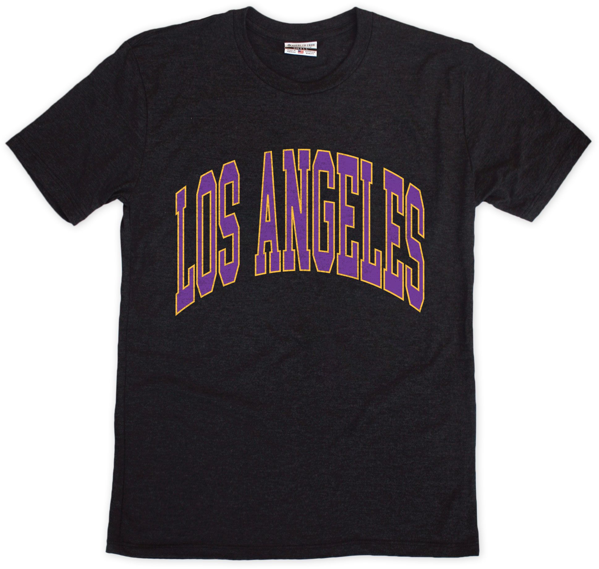 Where I'm From Adult Los Angeles City Black T-Shirt
