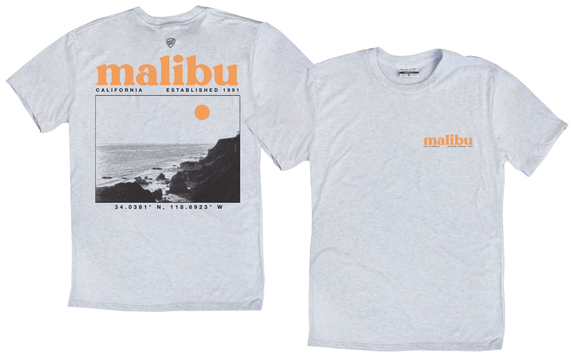 Where I'm From Adult Malibu Beach T-Shirt