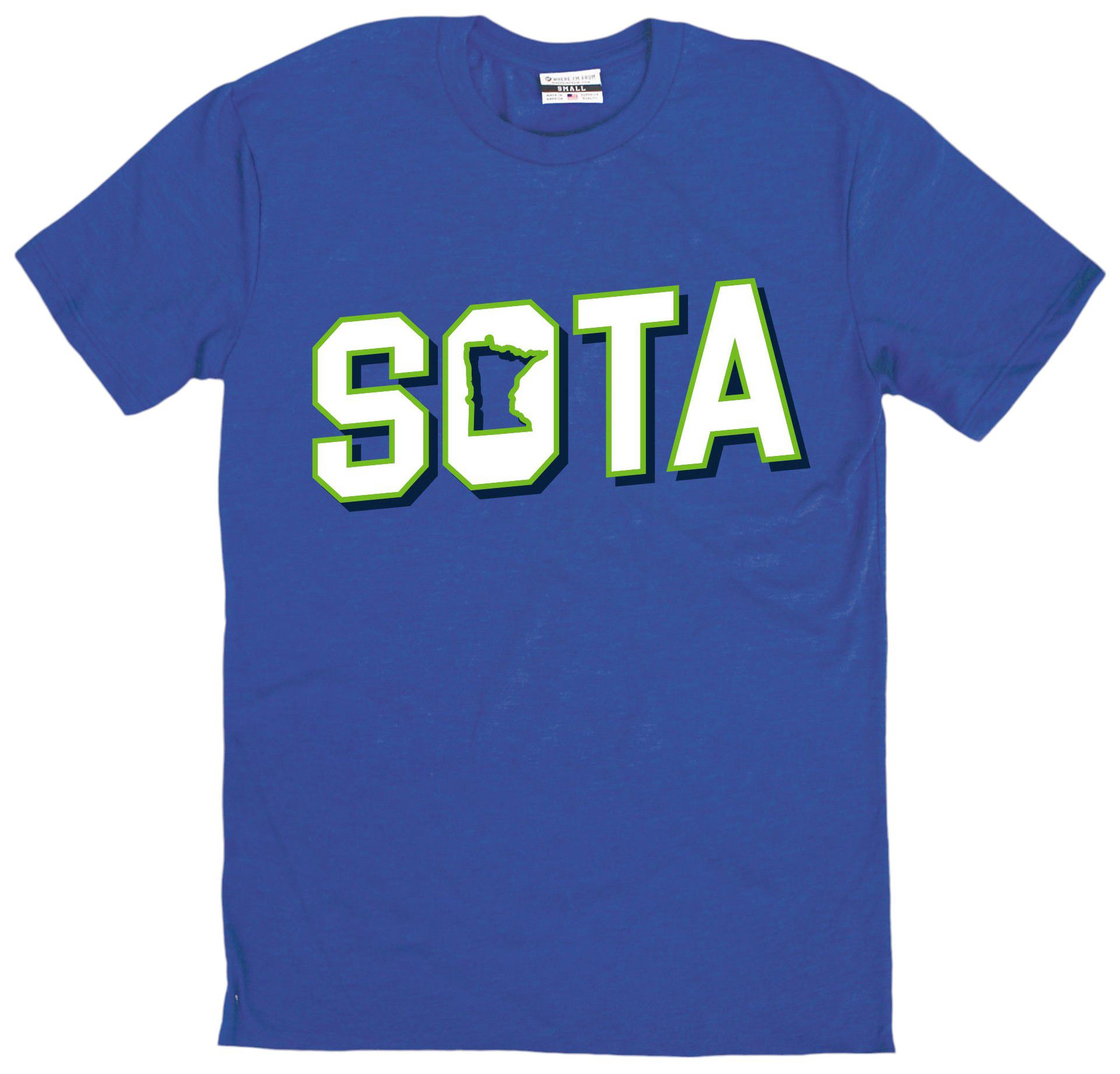 Where I'm From Adult Minnesota State Fill T-Shirt