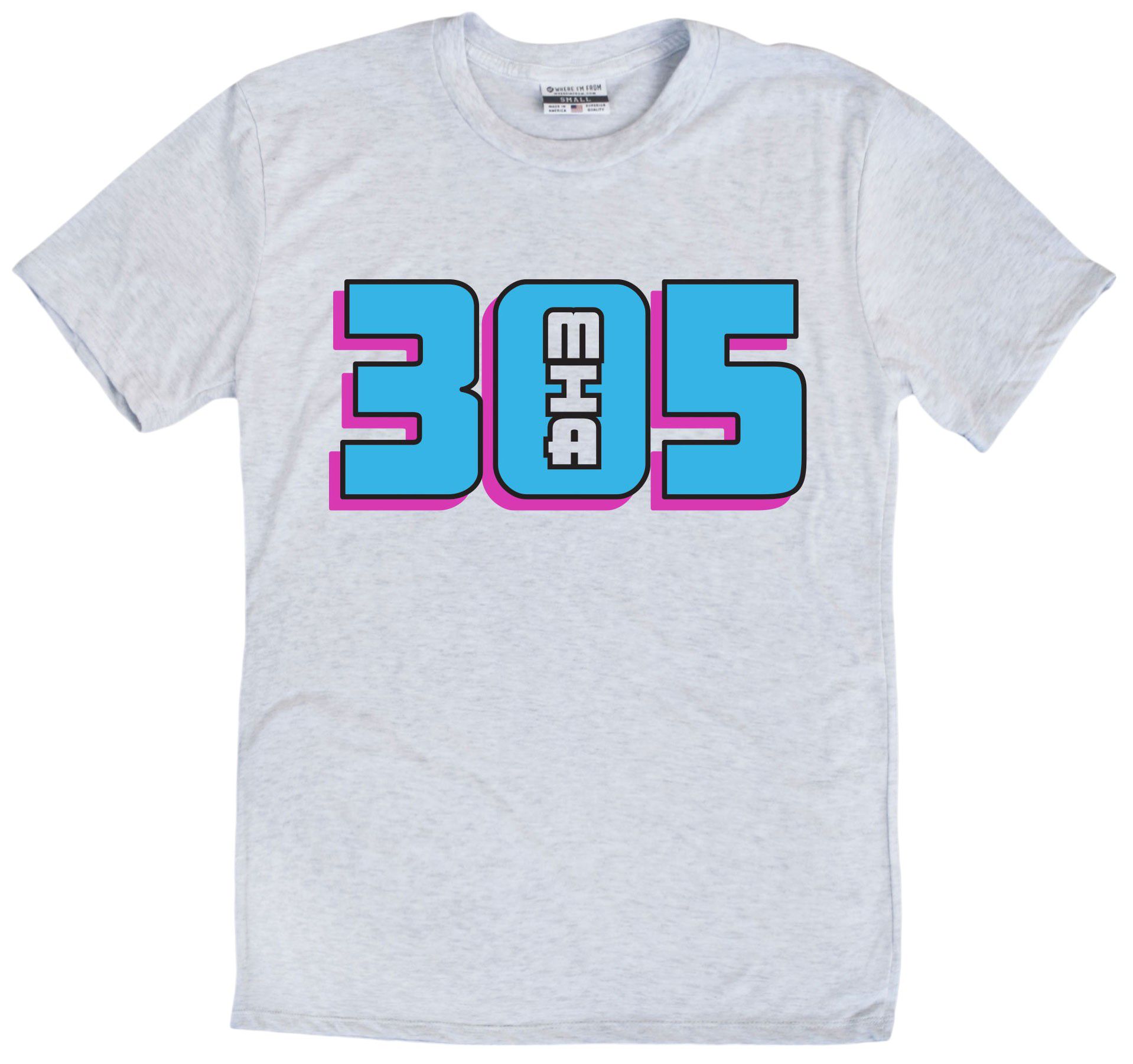 Where I'm From Adult Miami Area Code T-Shirt