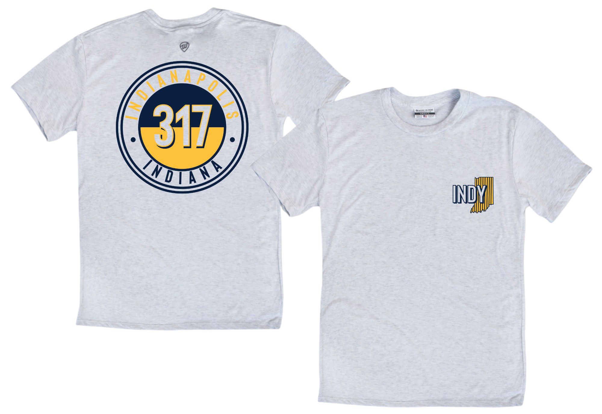 Where I'm From Adult Indianapolis 2Sided Circle T-Shirt