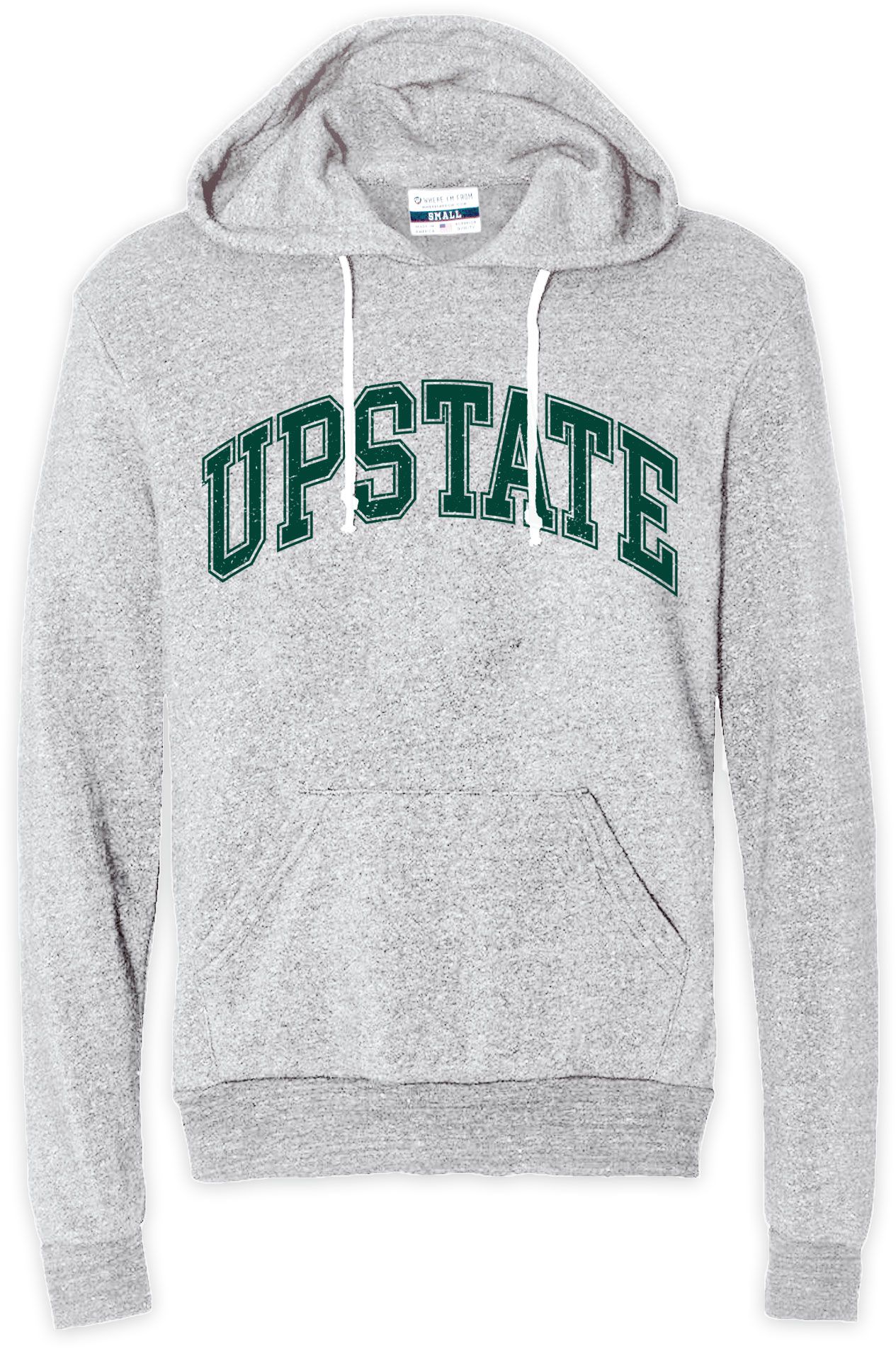 Where I'm From Adult New York Upstate Arch Script Hoodie