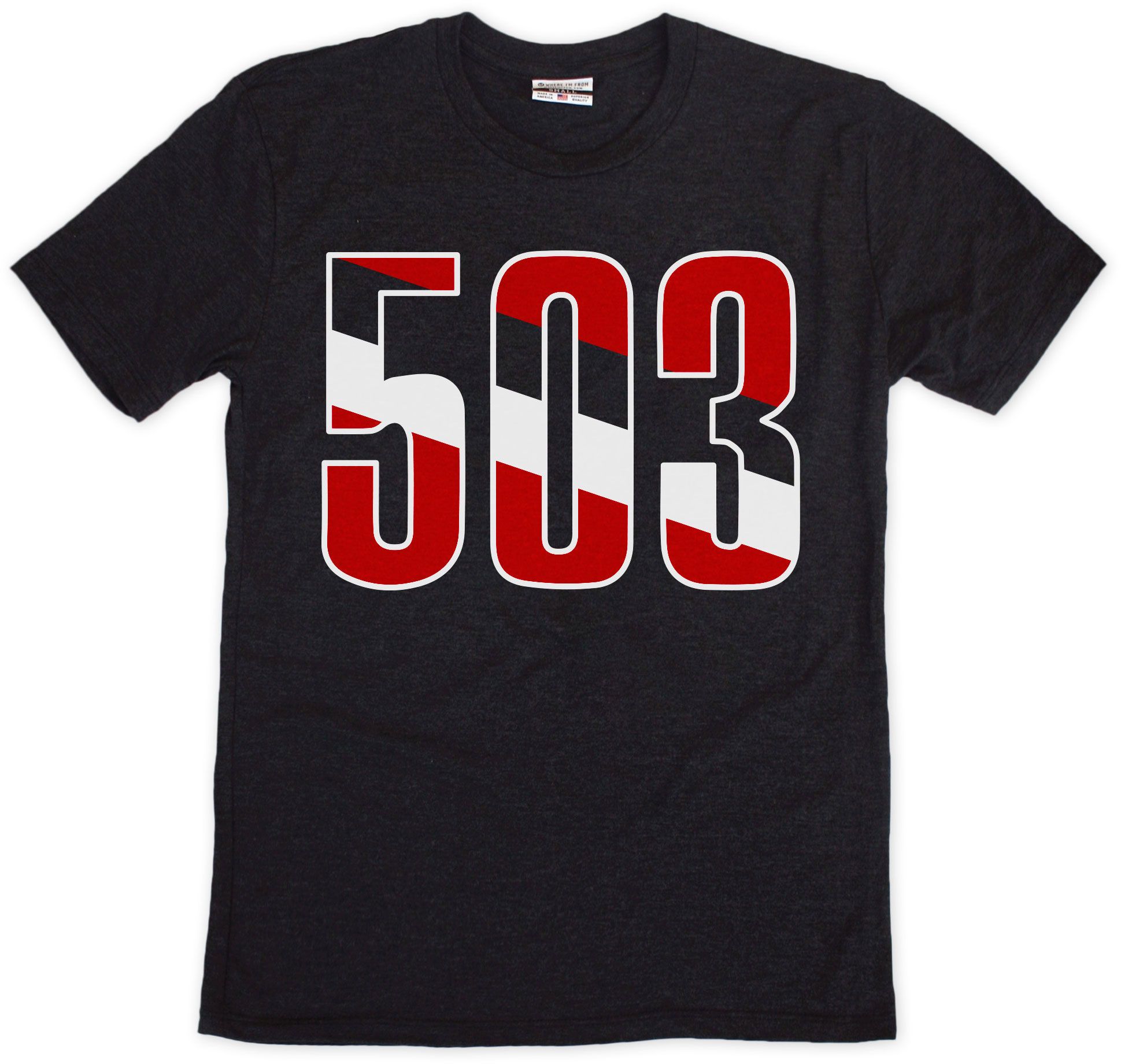 Where I'm From Adult Portland Area Code T-Shirt