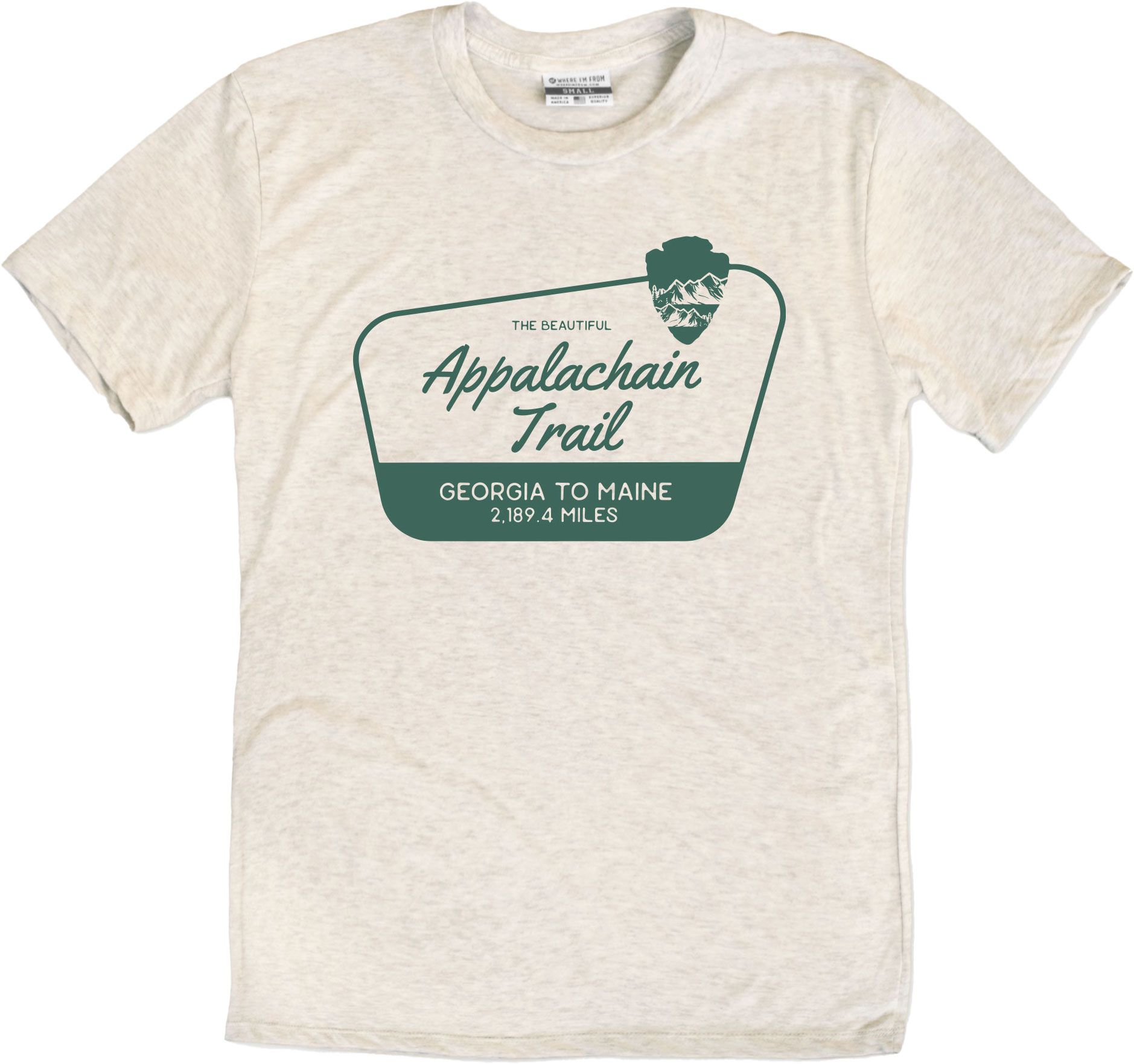Where I'm From Adult Appalachian Trail Miles T-Shirt