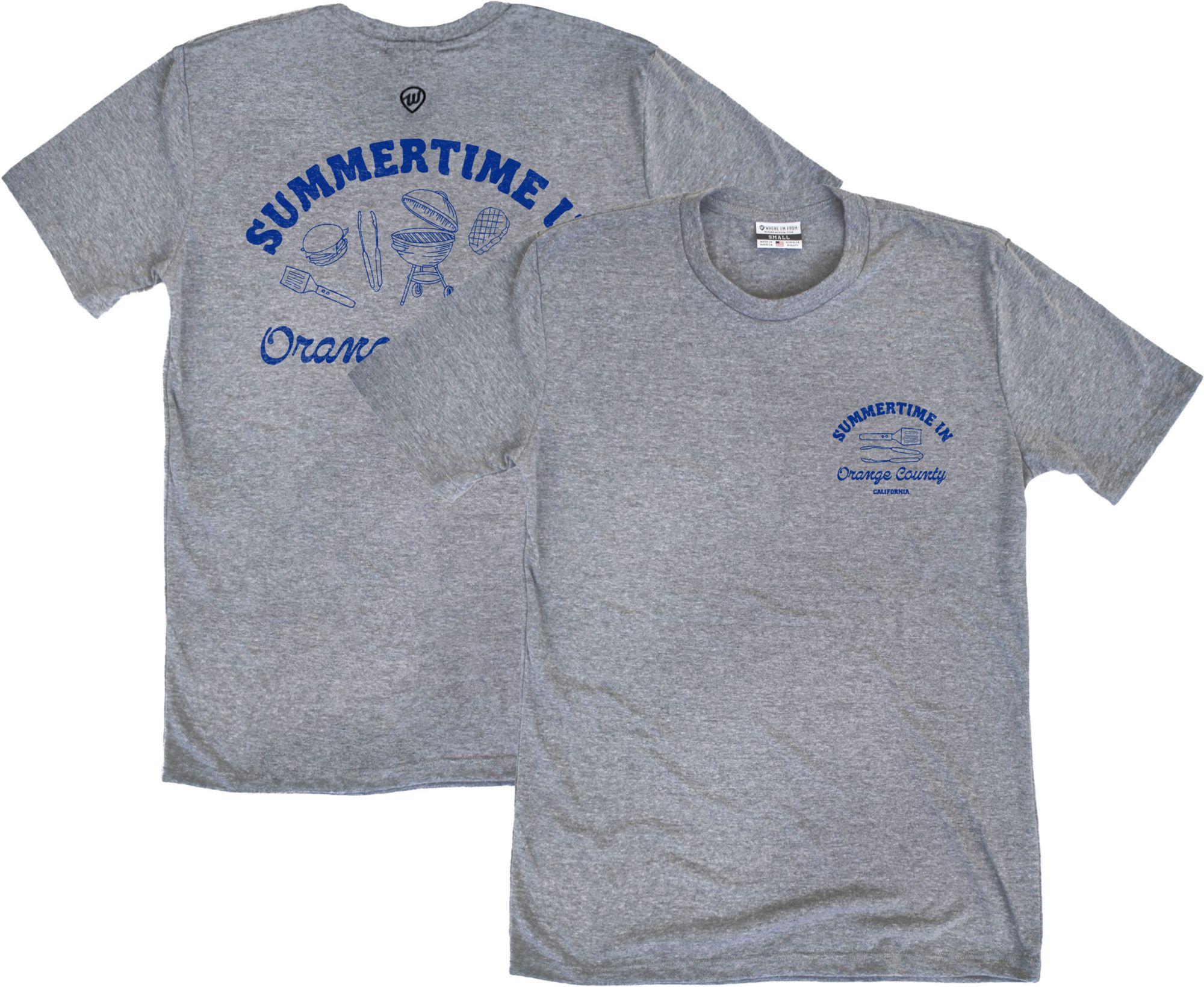 Where I'm From Adult Orange County Grey Summertime T-Shirt