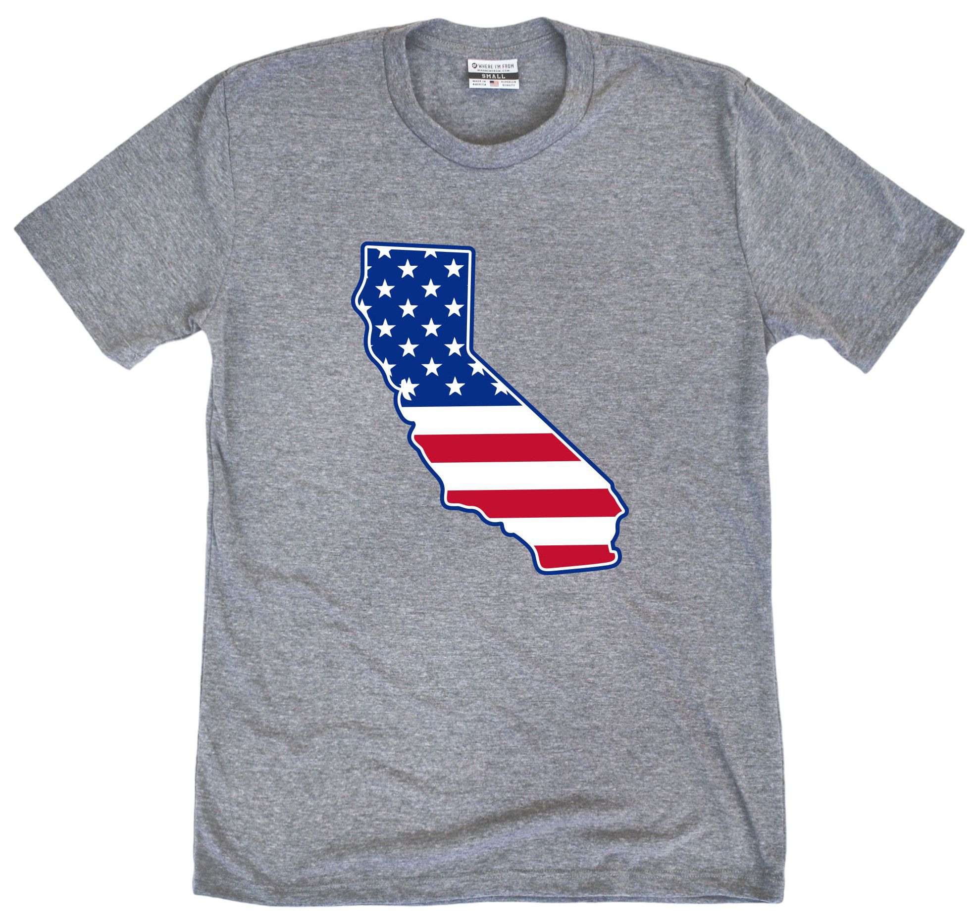 Where I'm From Adult Orange County Grey State Fill T-Shirt