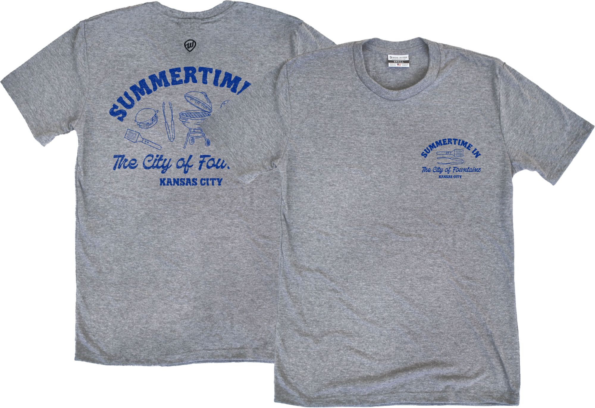 Where I'm From Adult Kansas City Grey Summertime T-Shirt