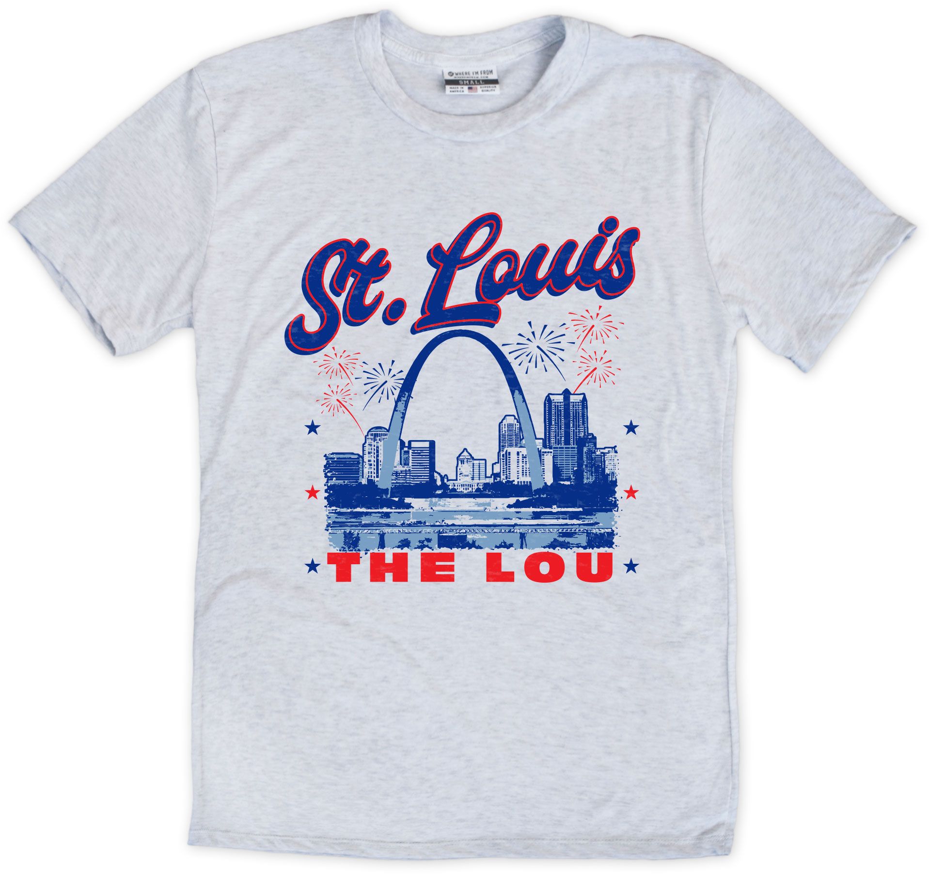 Where I'm From Adult St. Louis White Skyline T-Shirt