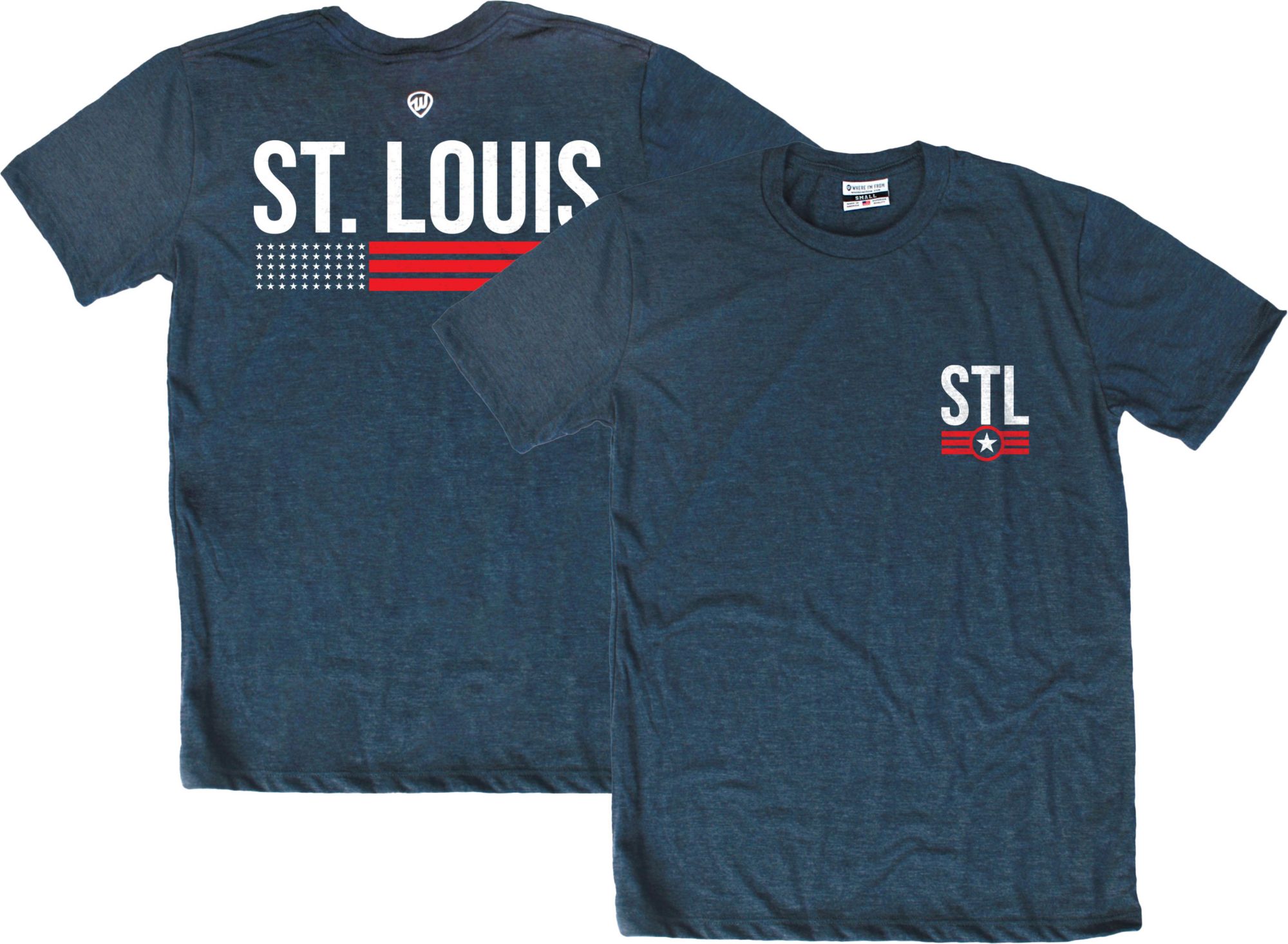 Where I'm From Adult St. Louis Navy USA T-Shirt