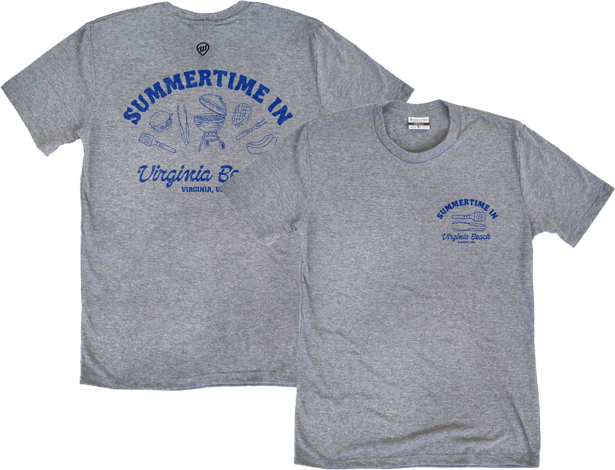 Where I'm From Adult Virginia Beach Grey Summertime T-Shirt