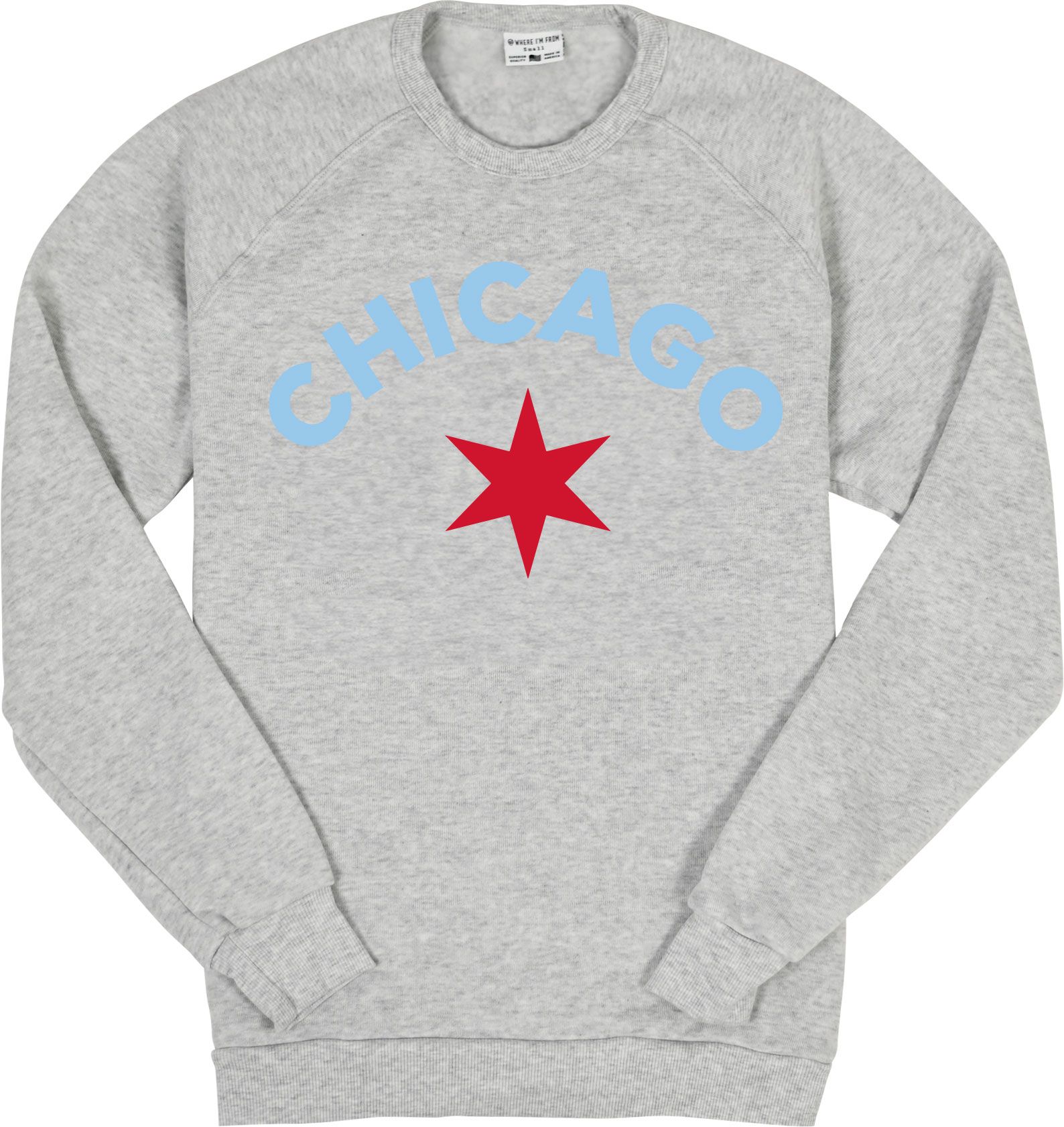 Where I'm From Adult Chicago Arch Star Crewneck Sweatshirt