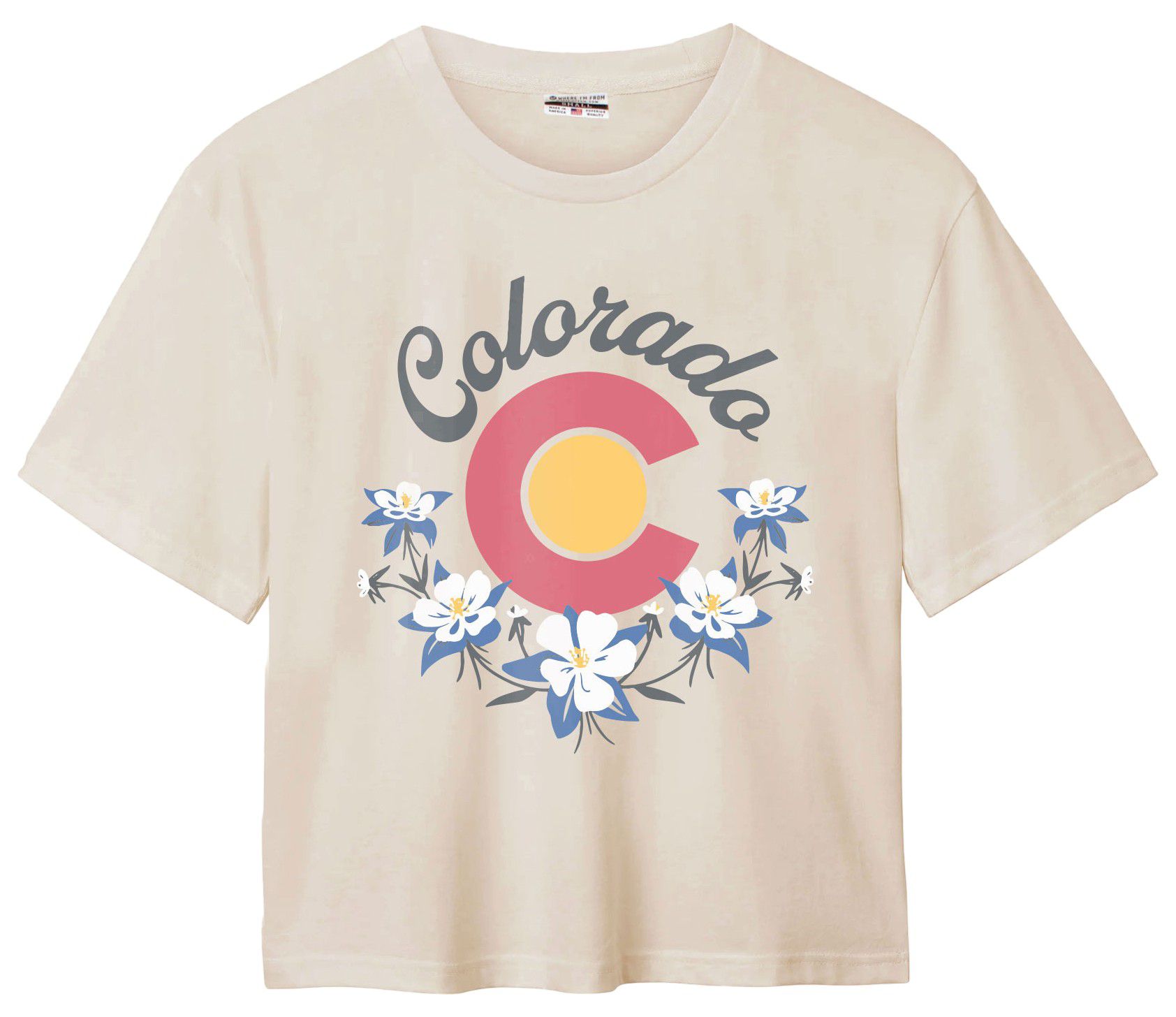 Where I'm From Adult Colorado Flowers T-Shirt