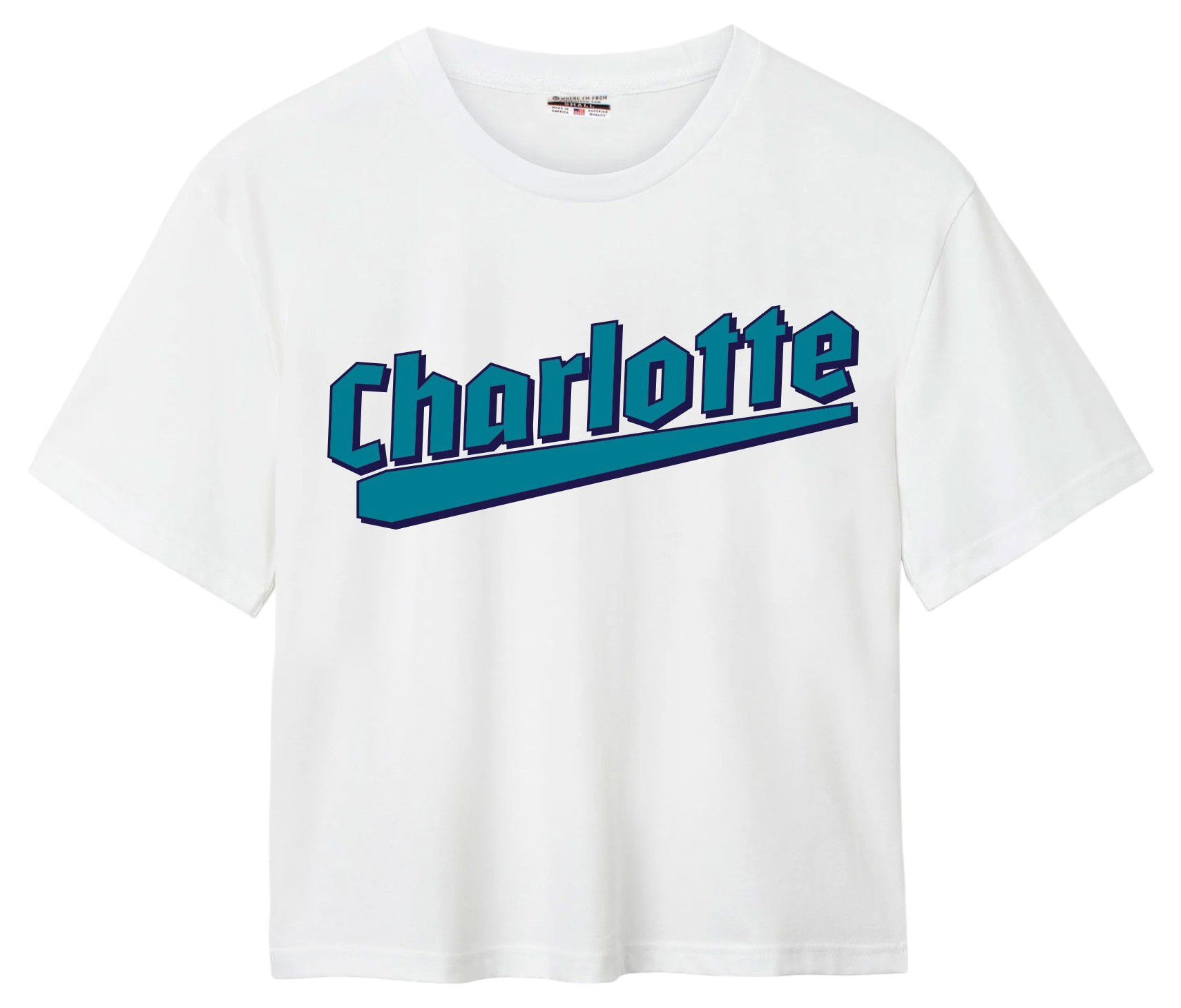 Where I'm From Adult Charlotte Script T-Shirt