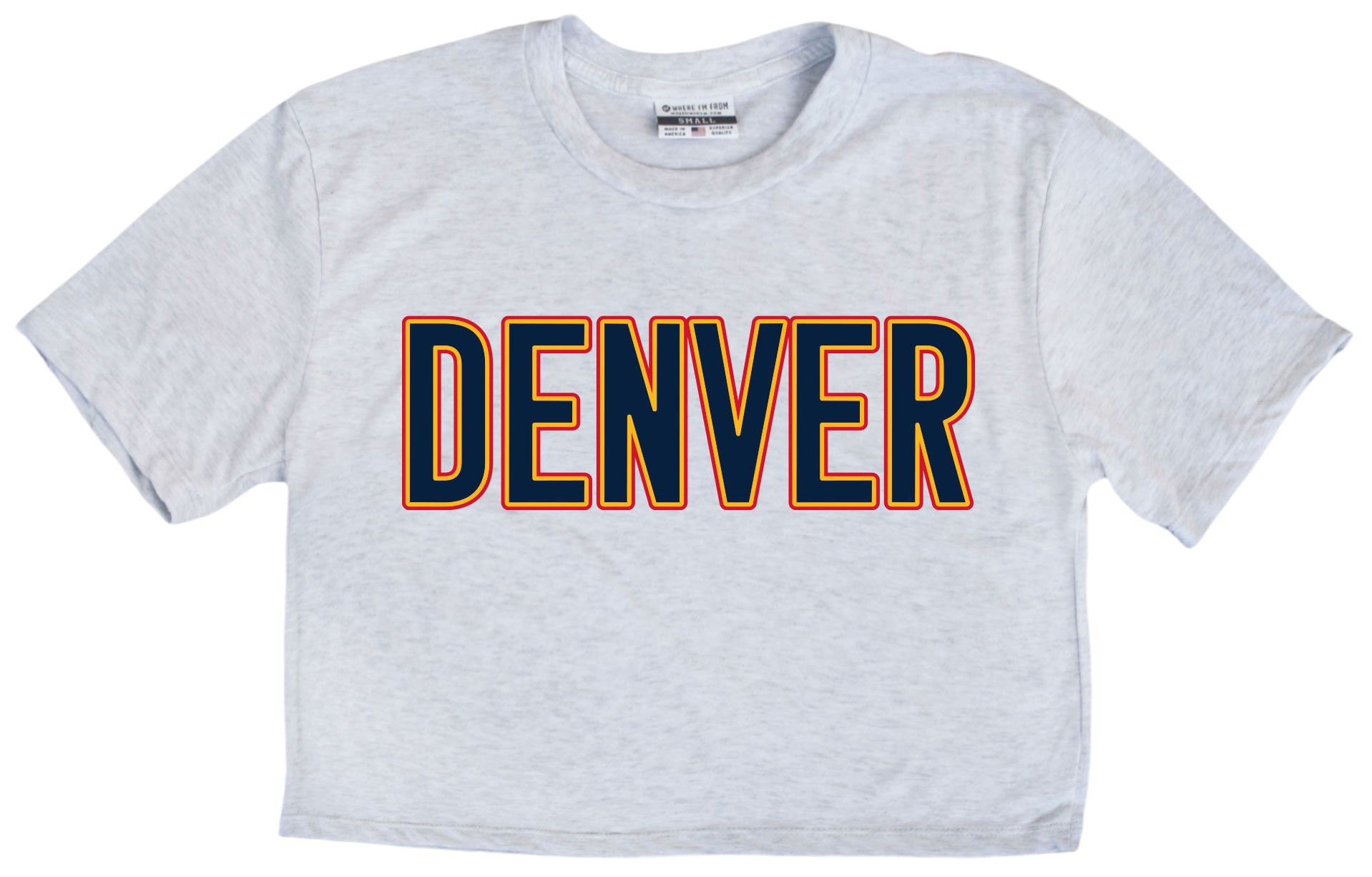 Where I'm From Women's Denver 2Sided Double Zero Cropped T-Shirt