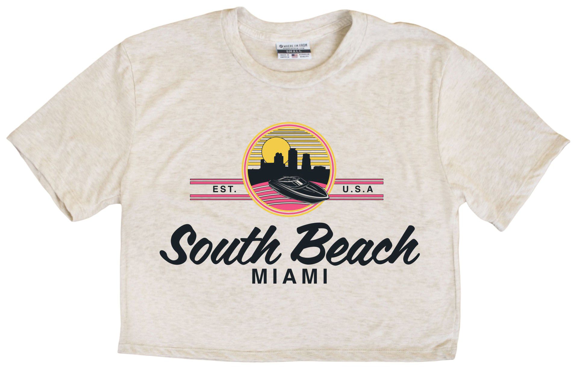 Where I'm From Woman's Florida South Beach Cropped T-Shirt