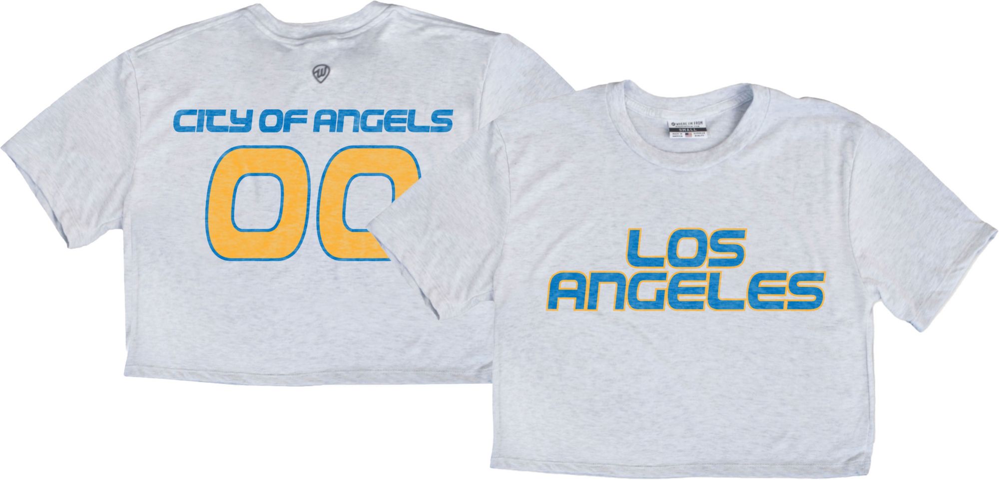 Where I'm From Women's Los Angeles 2Sided Double Zero Cropped T-Shirt