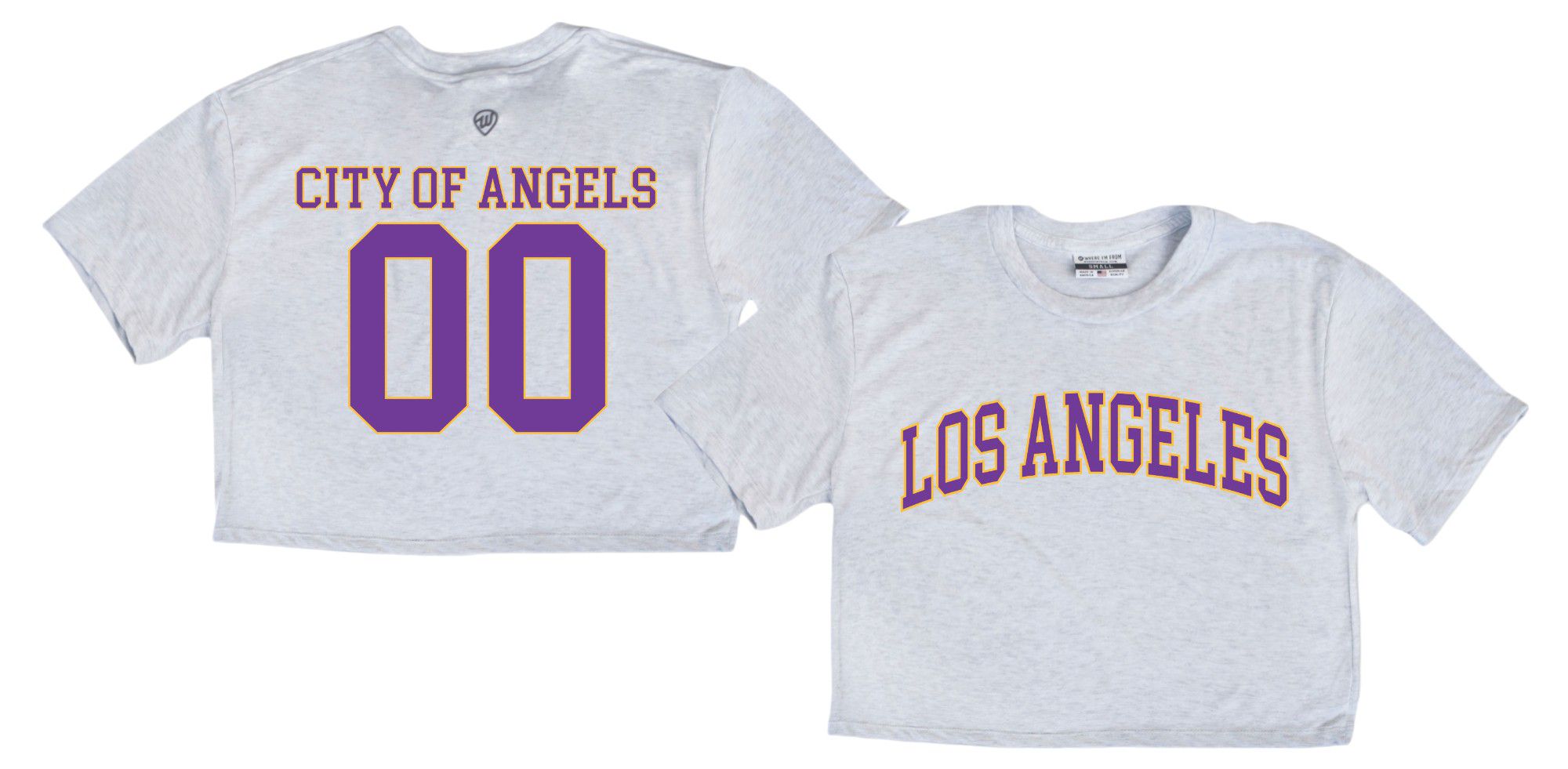 Where I'm From Women's Los Angeles 2Sided Double Zero Cropped T-Shirt
