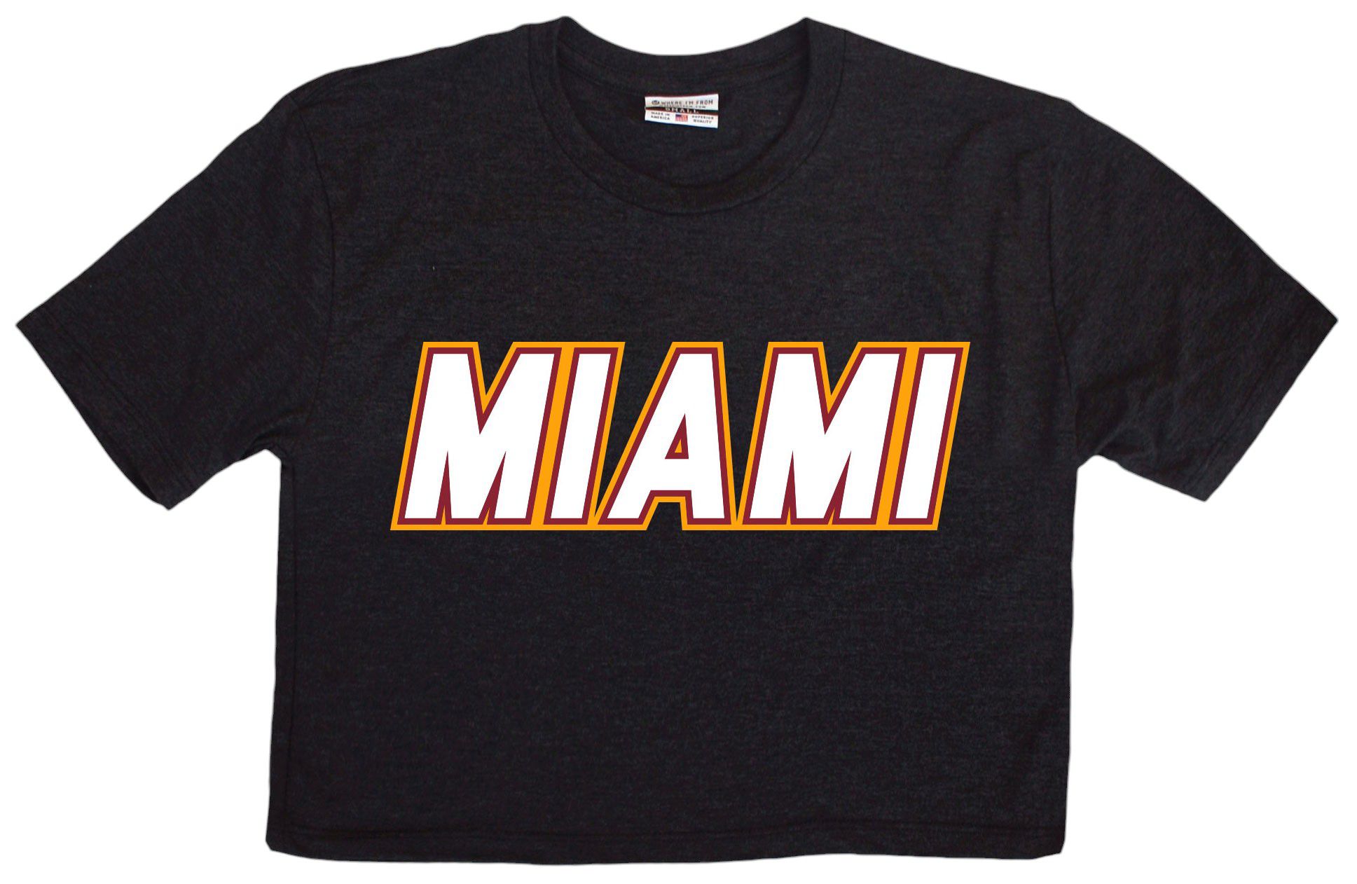 Where I'm From Women's Miami 2Sided Double Zero Cropped T-Shirt