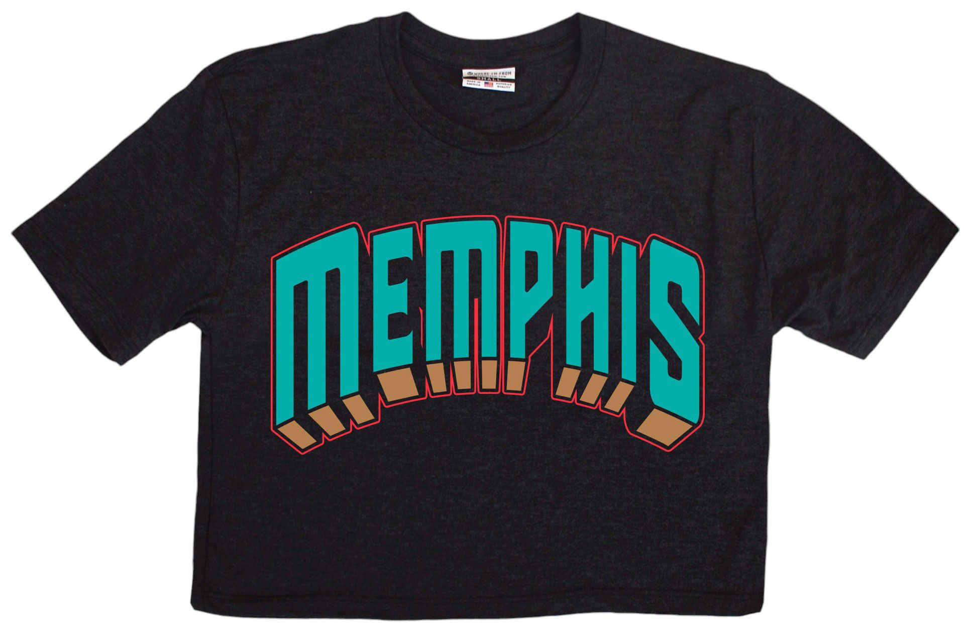 Where I'm From Women's Memphis 2Sided Double Zero Cropped T-Shirt