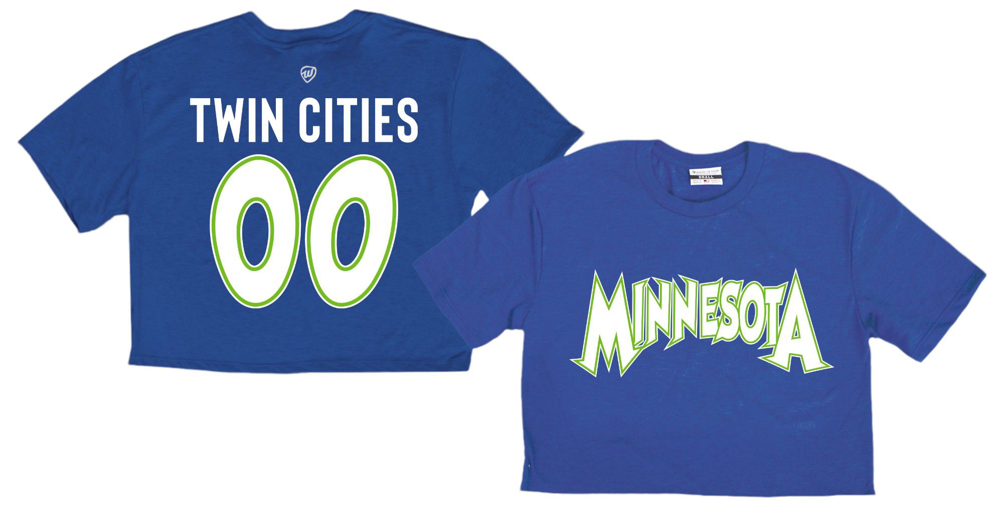 Where I'm From Women's Minnesota 2Sided Double Zero Cropped T-Shirt