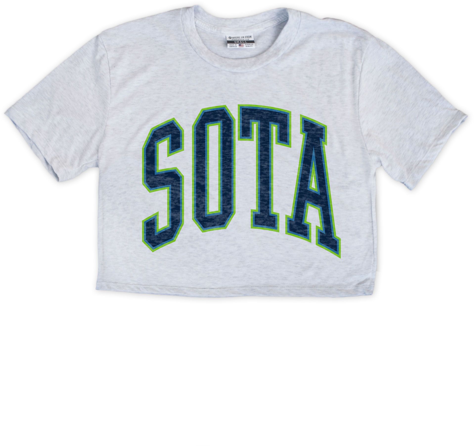 Where I'm From Women's Minnesota Sota White Cropped T-Shirt