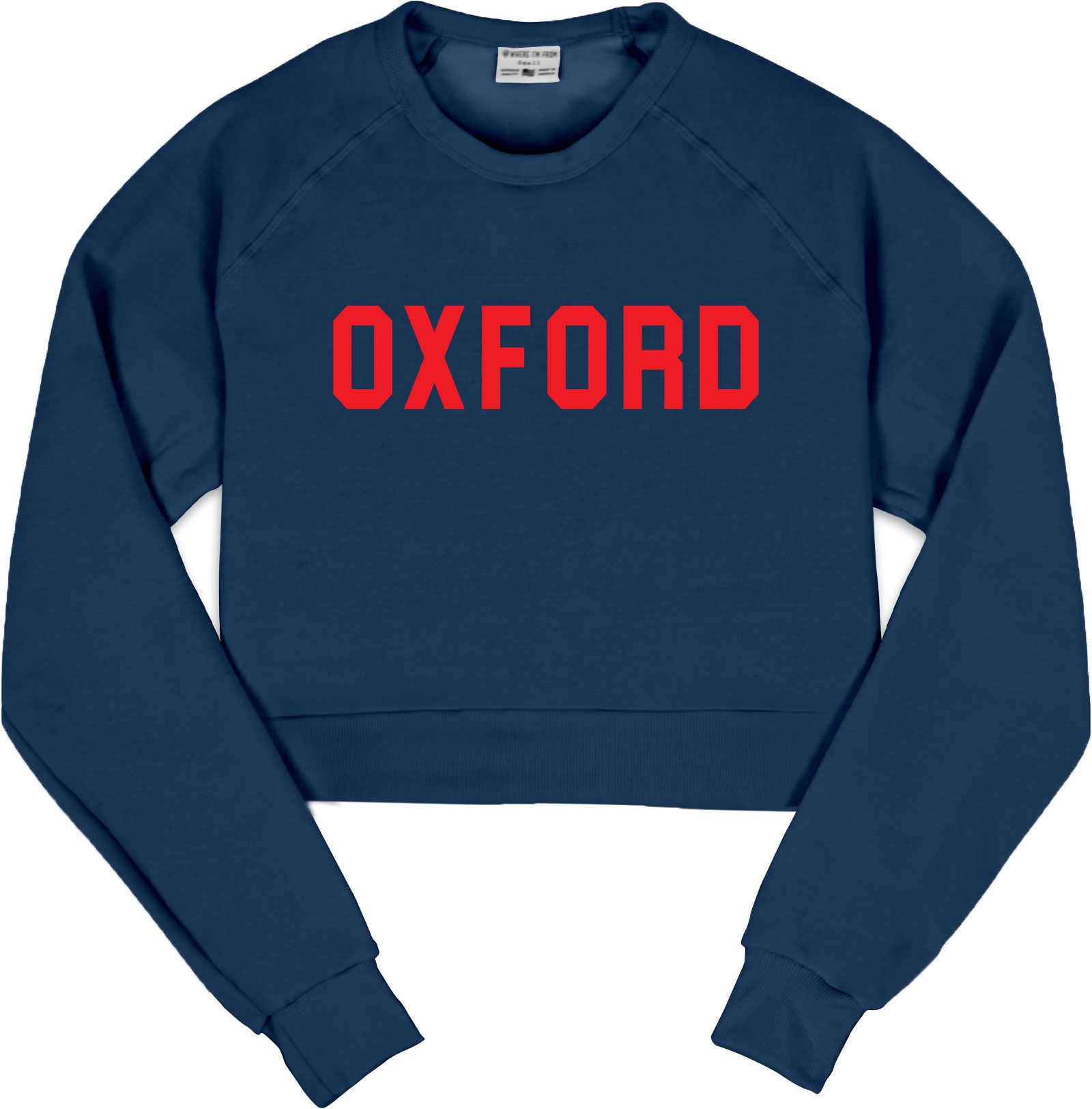 Where I'm From Women's Oxford College Cropped T-Shirt