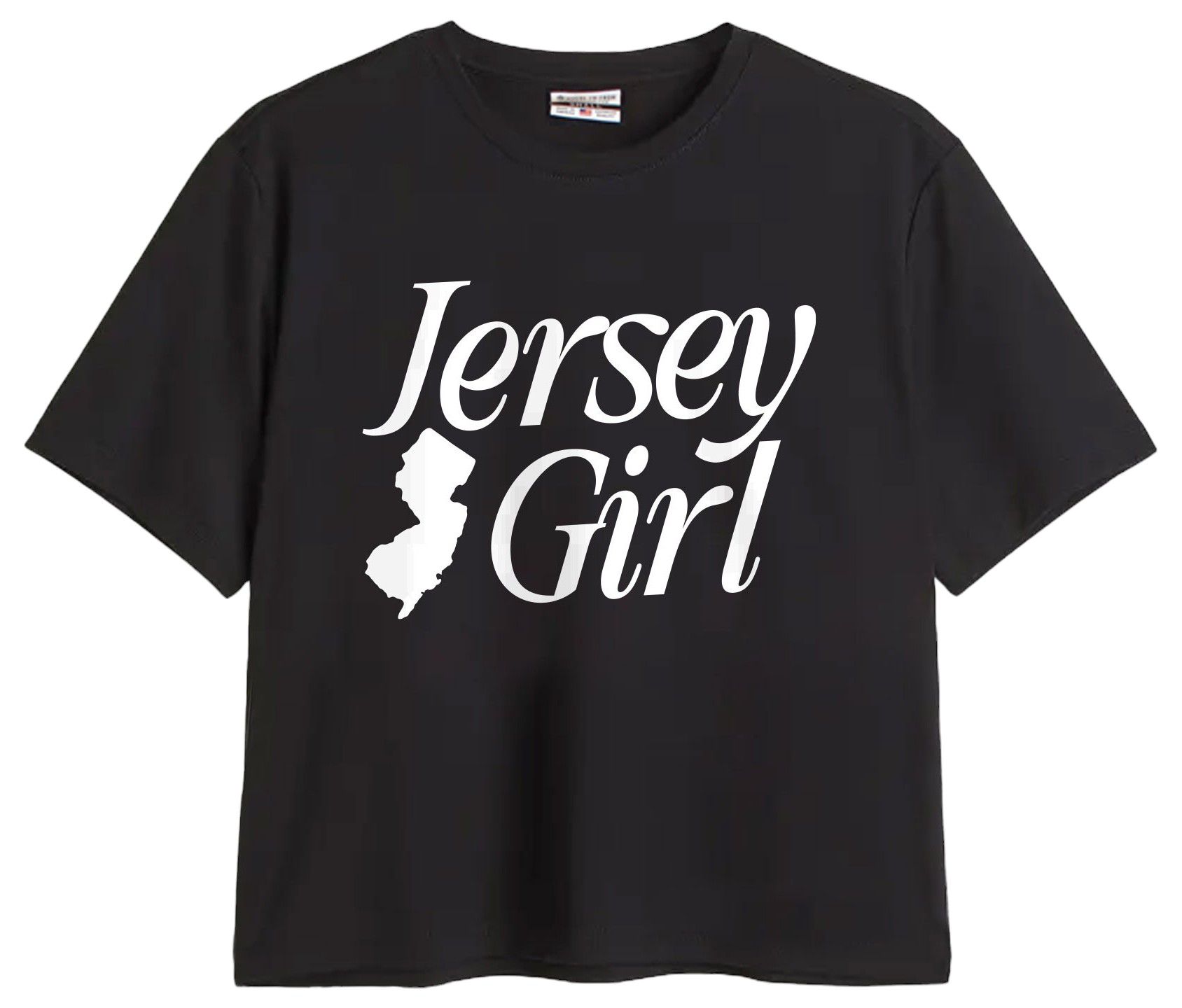 Where I'm From Women's New Jersey Jersey Girl Black Easy T-Shirt