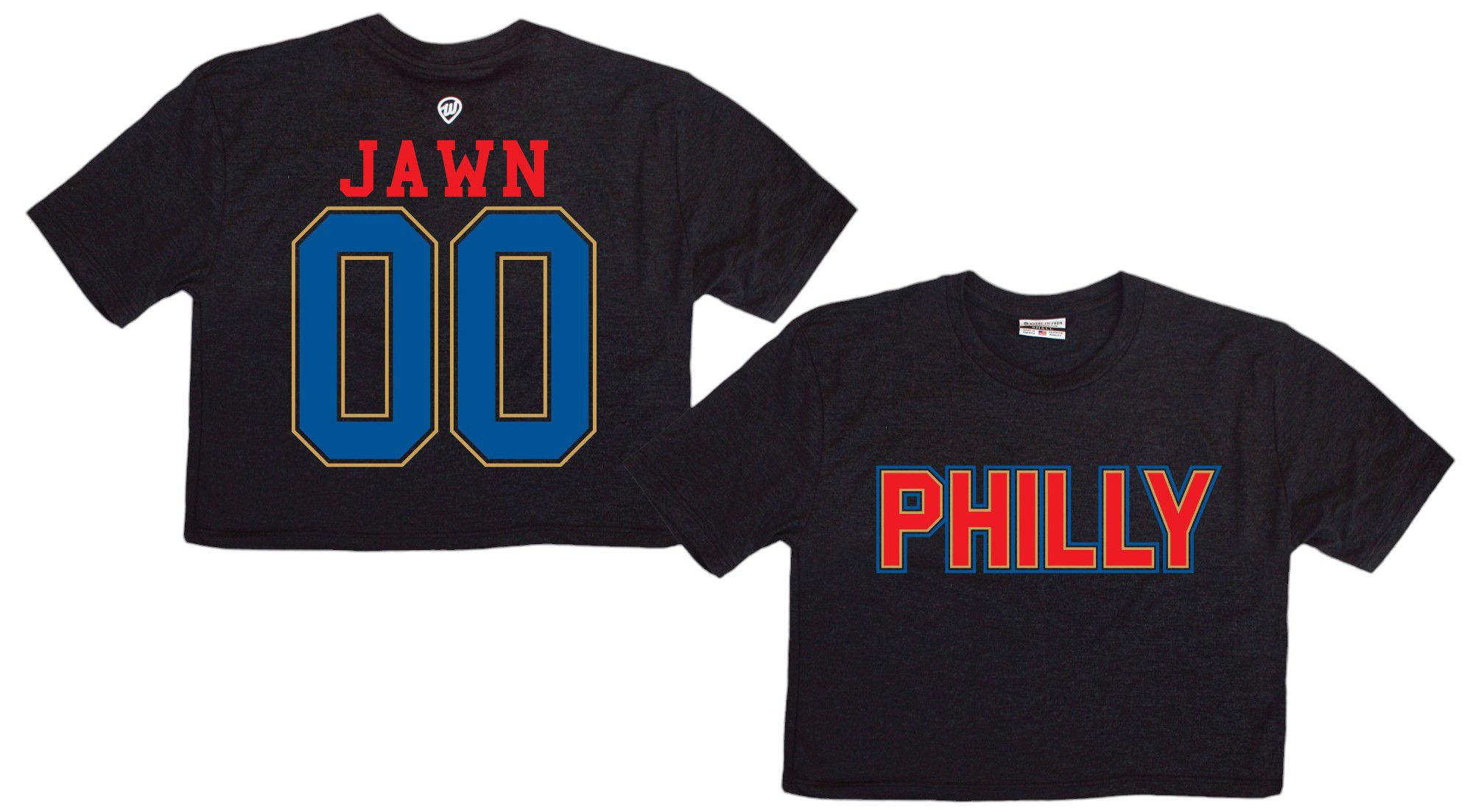 Where I'm From Women's Philadelphia 2Sided Double Zero Cropped T-Shirt