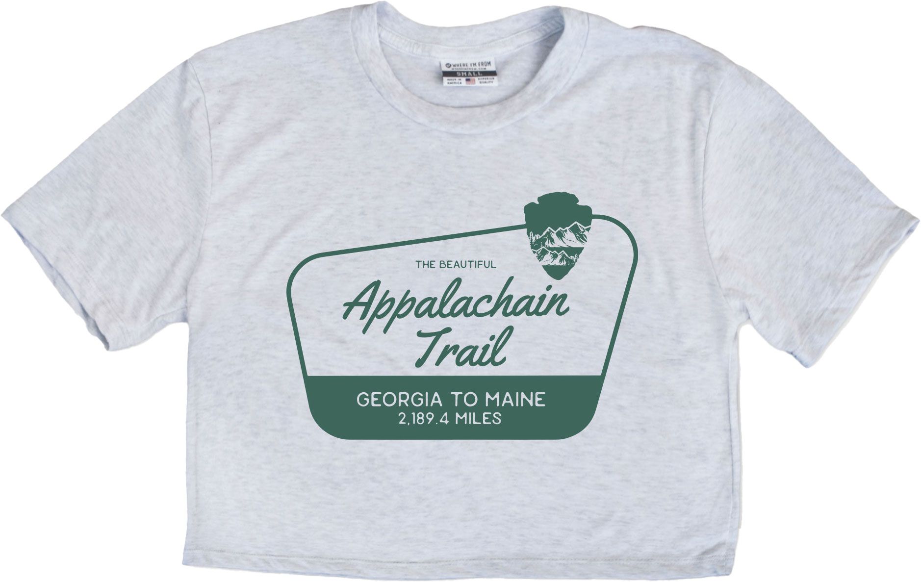 Where I'm From Women's Appalachian Trail Miles Cropped T-Shirt