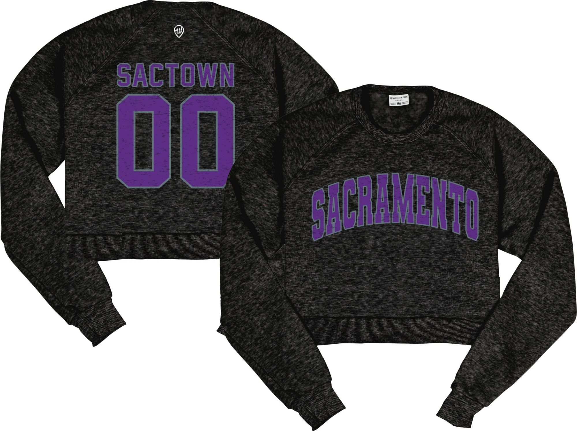 Where I'm From Women's Sacramento 2 Sided Cropped Fleece Sweatshirt