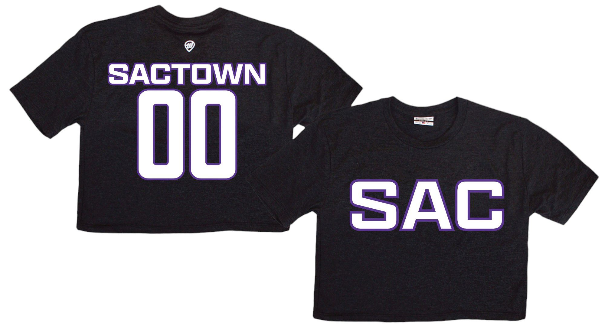 Where I'm From Women's Sacrimento 2Sided Double Zero Cropped T-Shirt