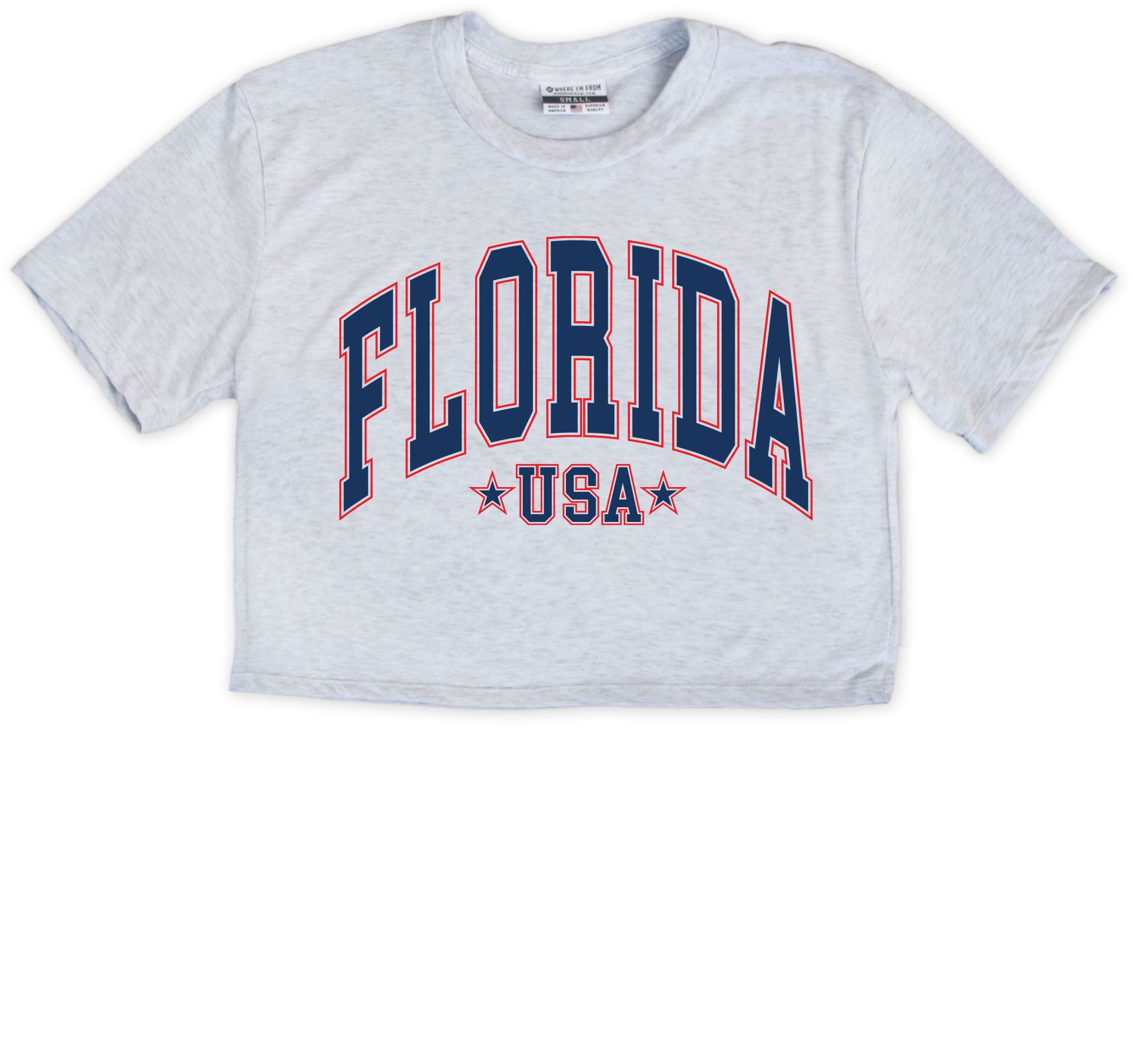 Where I'm From Women's Florida White USA Cropped T-Shirt