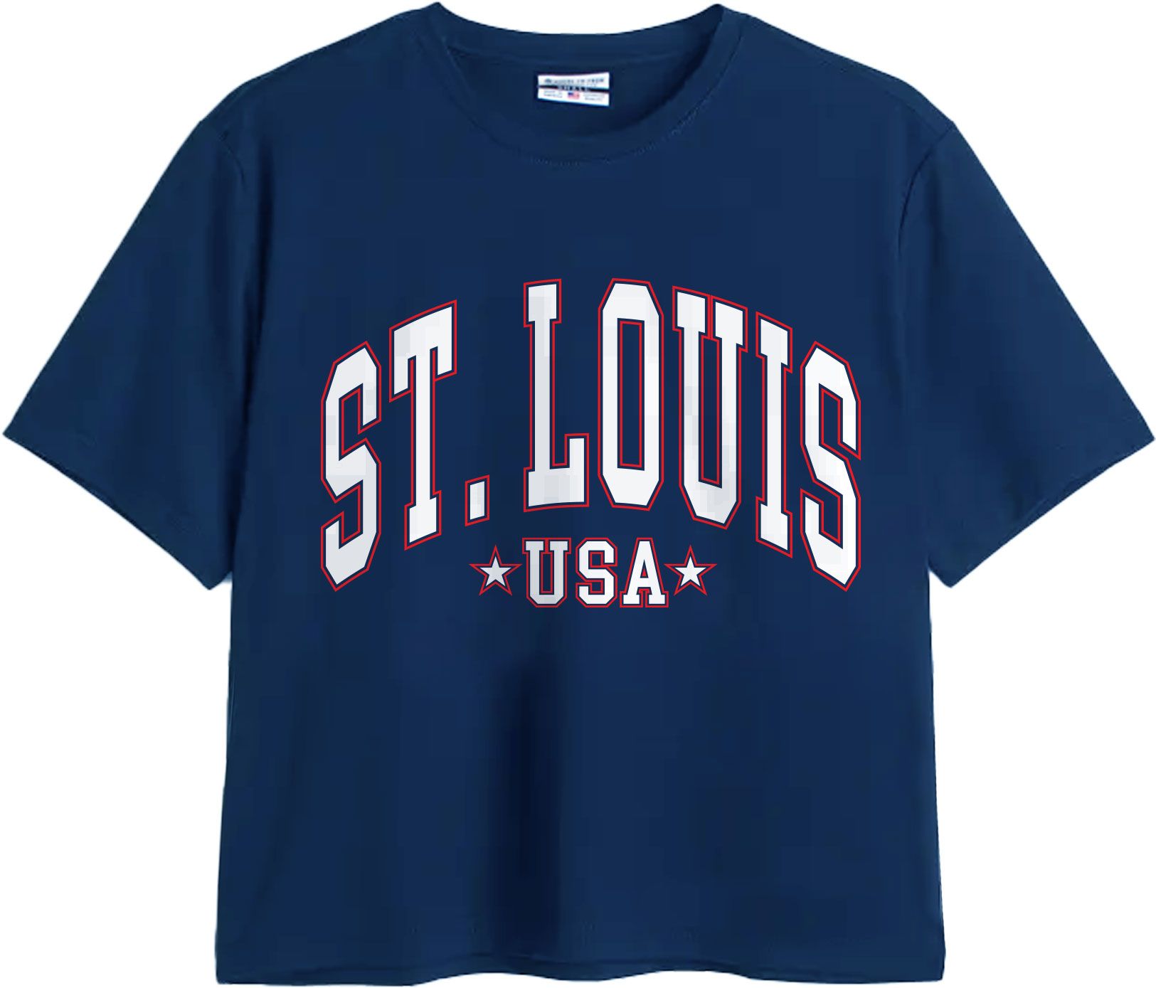 Where I'm From Adult St. Louis Navy USA T-Shirt