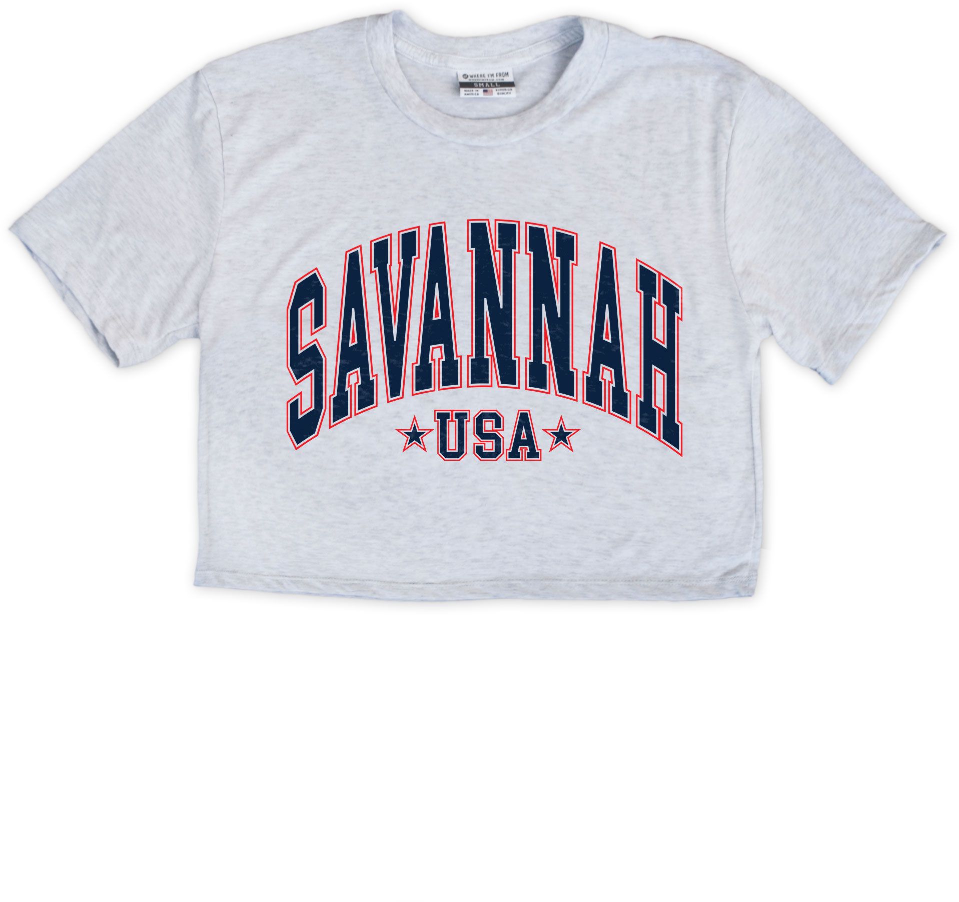 Where I'm From Women's Savannah White USA Cropped T-Shirt