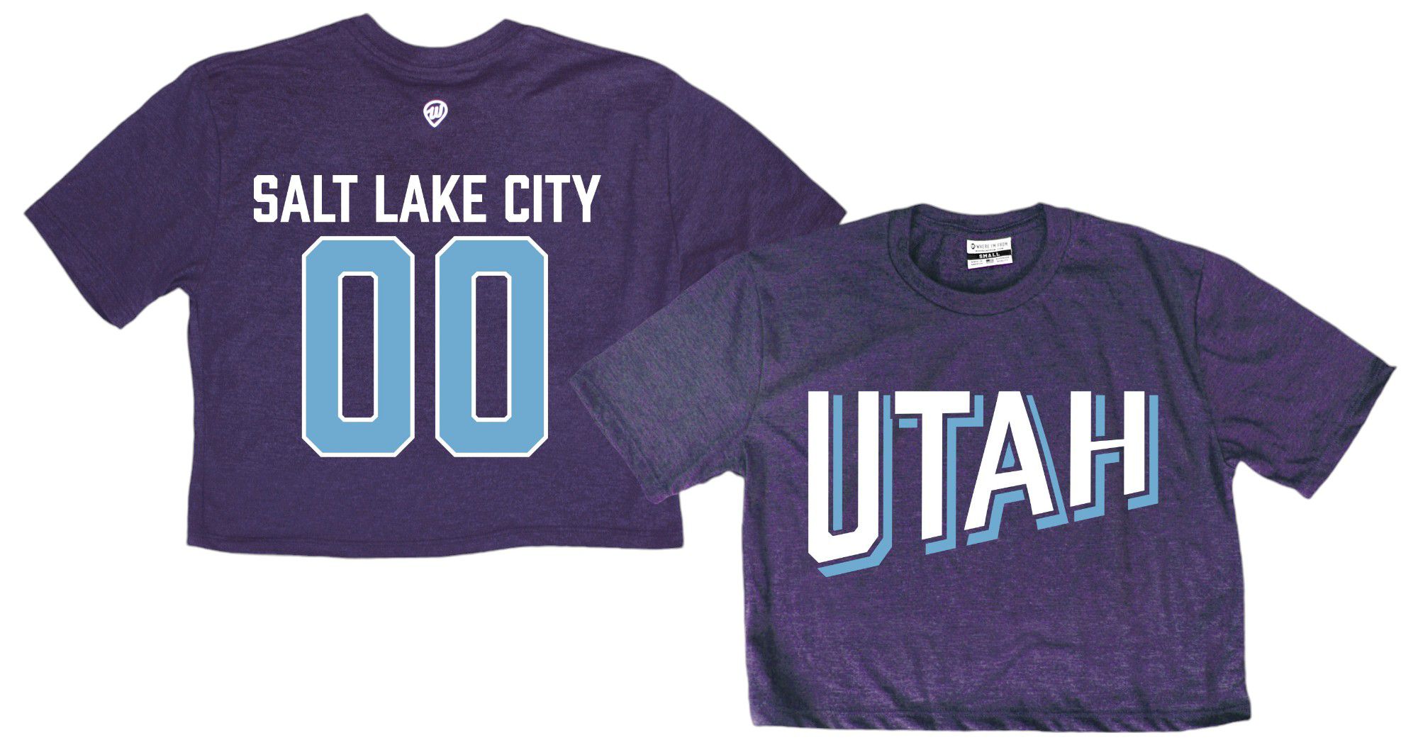 Where I'm From Women's Utah 2Sided Double Zero Cropped T-Shirt