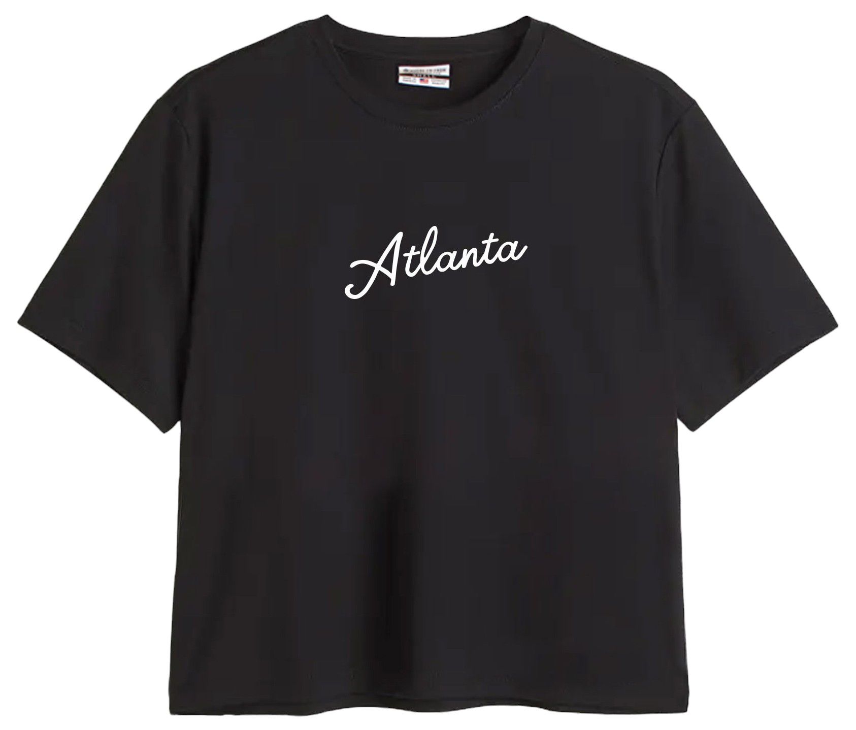 Where I'm From Adult Atlanta Script Black Easy T-Shirt