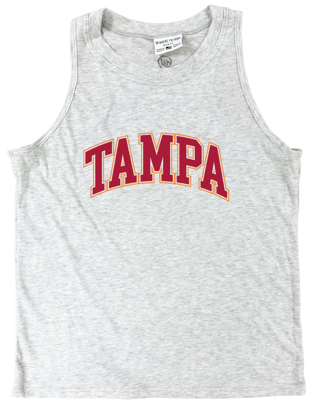 Where I'm From Women's Tampa Arch Gray Easy Tank Top