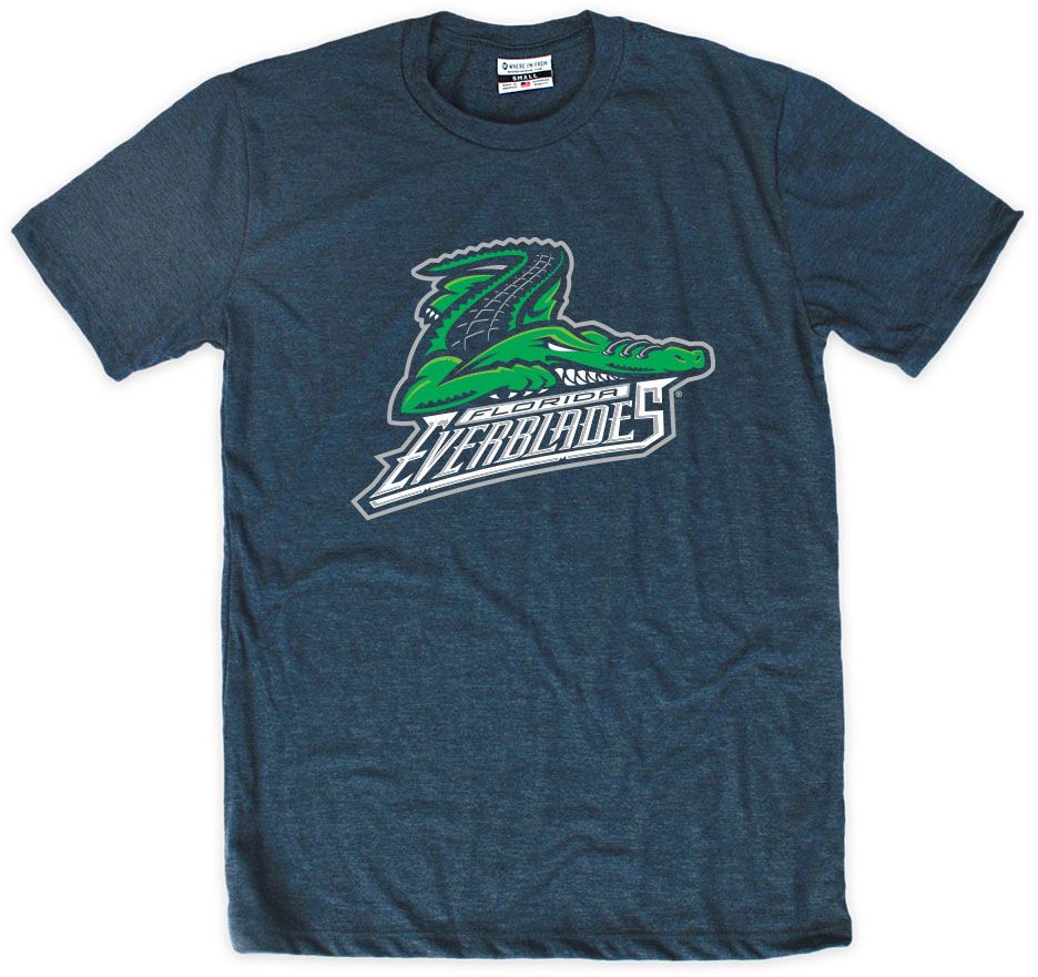 Where I'm From Youth Florida Everblades Navy Logo T-Shirt