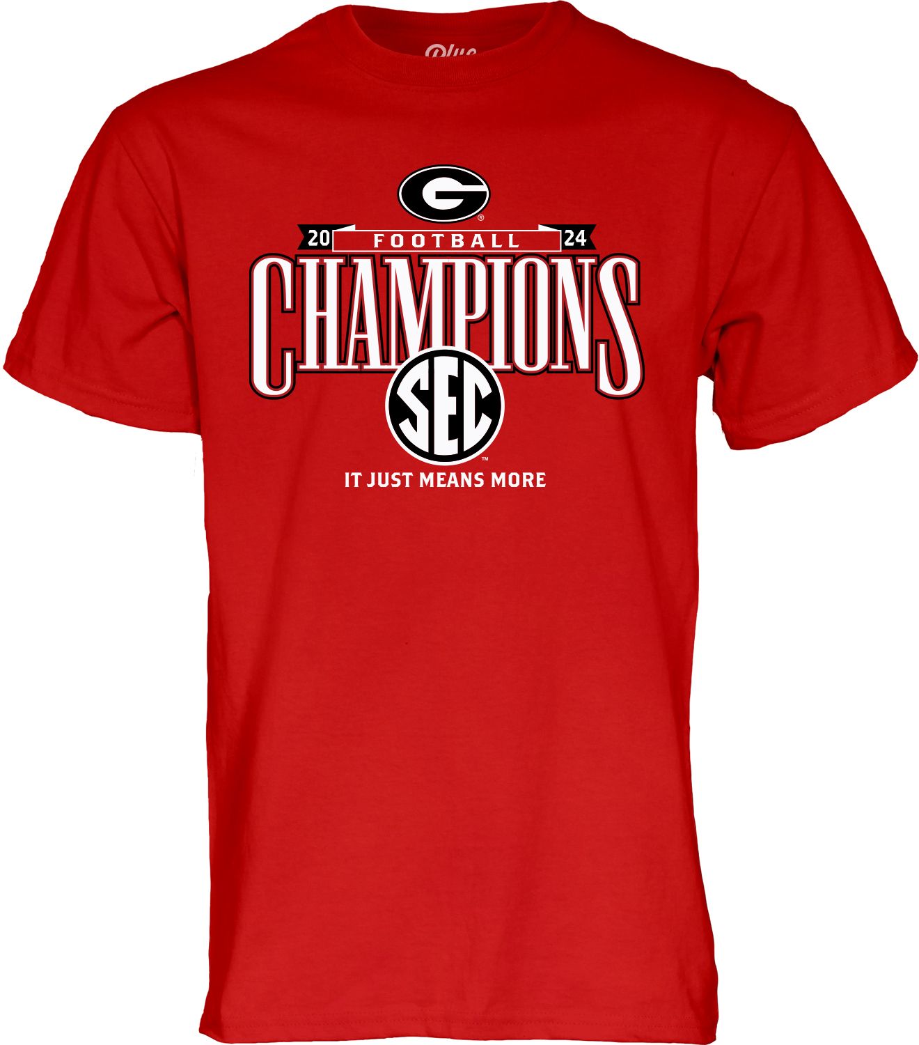 Blue 84 Adult 2024 Conference Champions Georgia Bulldogs SEC Locker Room T-Shirt
