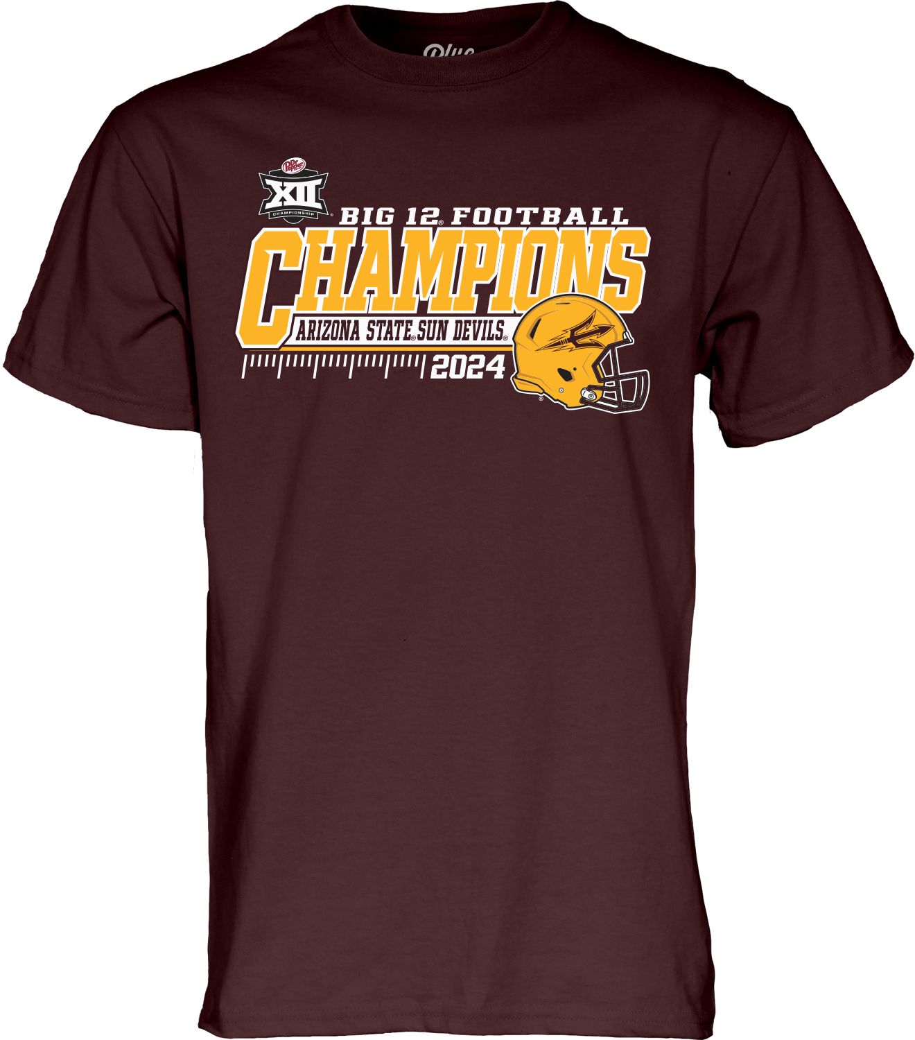 Blue 84 Adult 2024 Conference Champions Arizona State Sun Devils Big 12 Locker Room T-Shirt