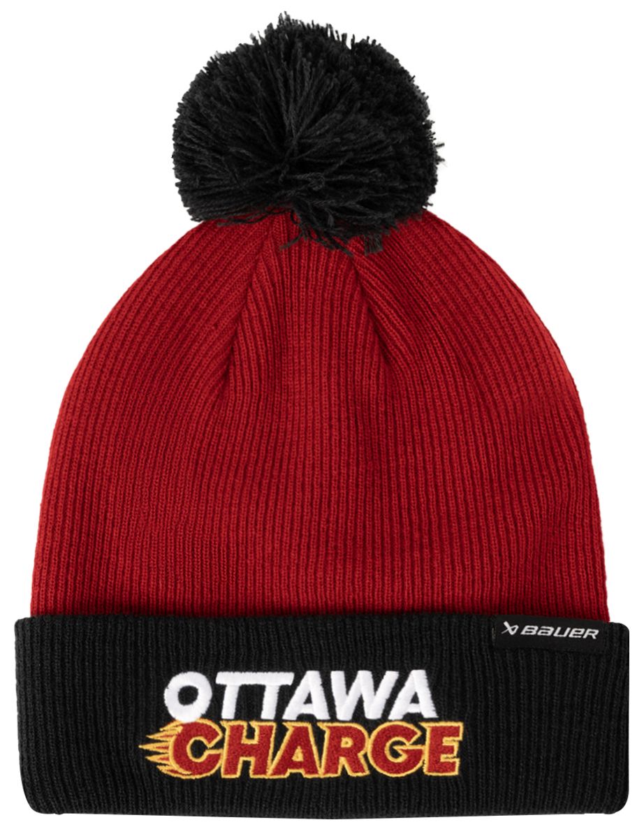 Bauer Adult PWHL Ottawa Charge Red Pom Knit Beanie